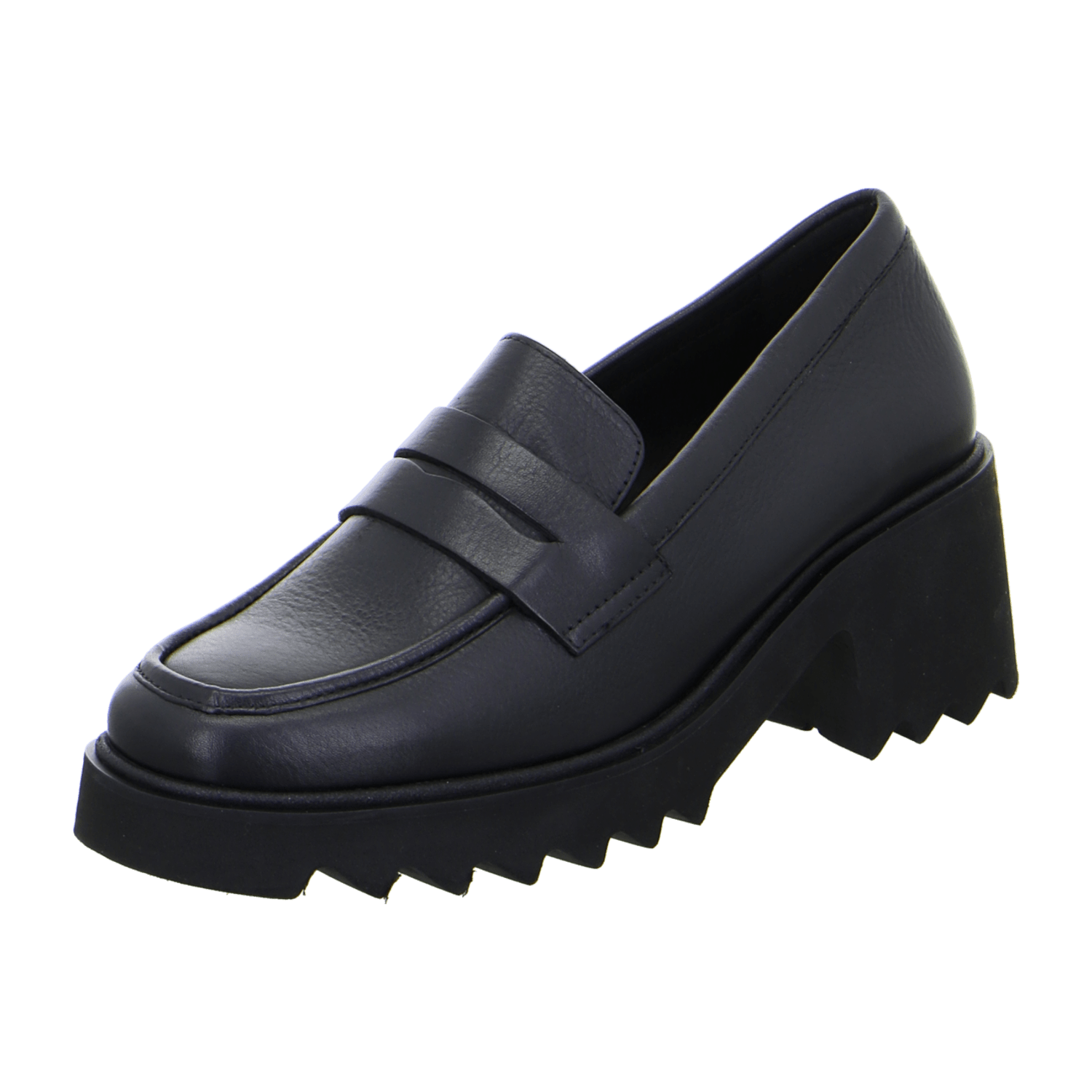ARA PARIS Women's Leather Pumps Black Round Toe Slip-On