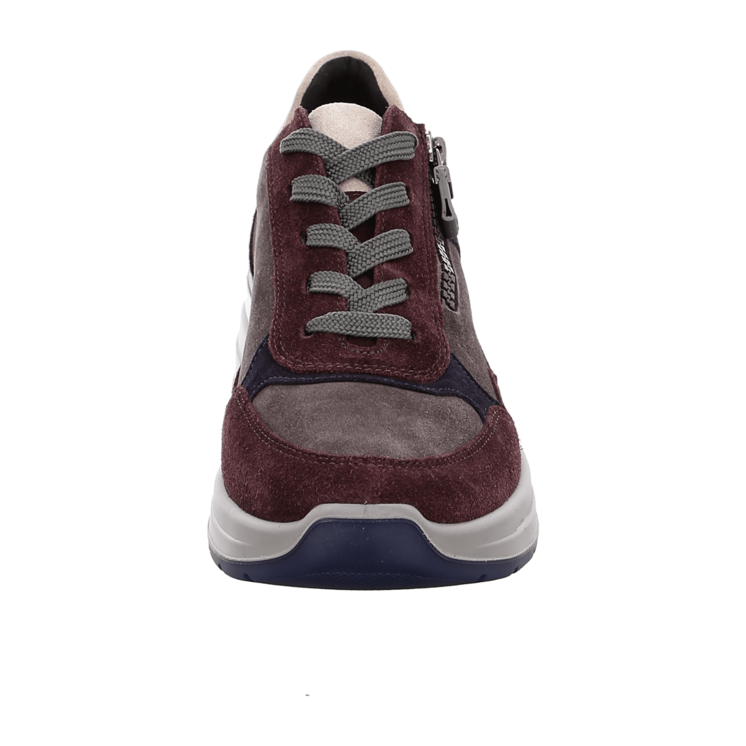 ARA GARDA Women's Suede Sneakers in Red with Lace-Up Closure and Round Toe