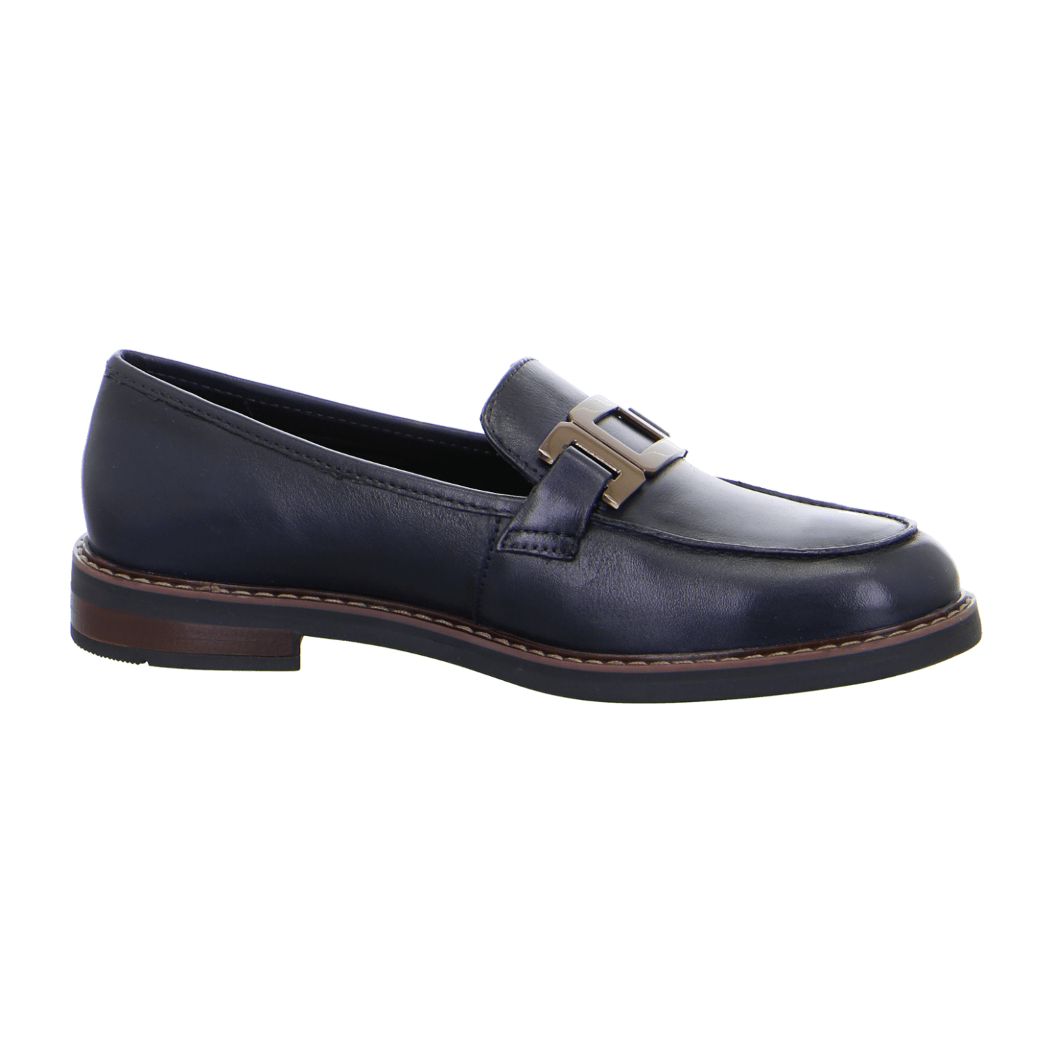 ARA Kent Slipper for Women in Black Smooth Leather with Leather Lining and Round Toe