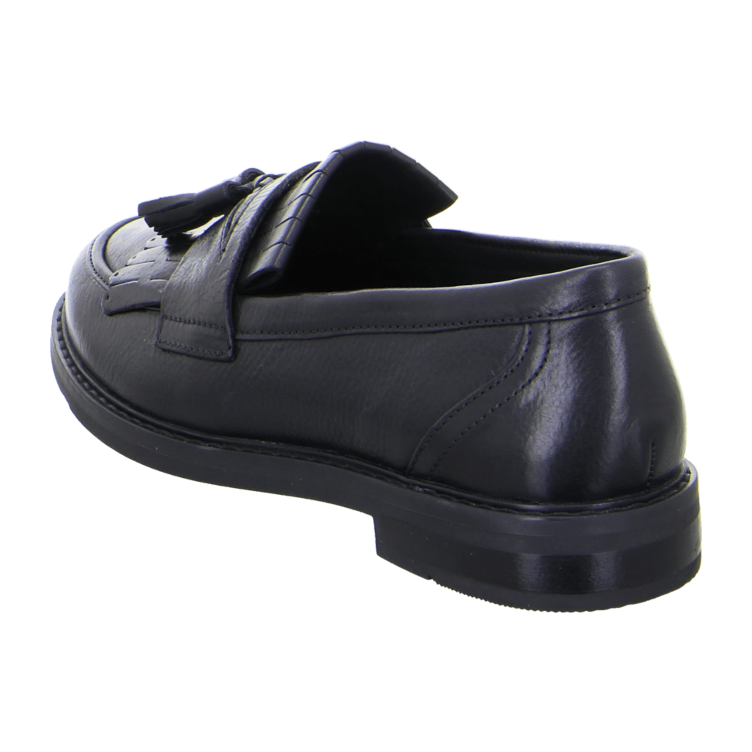 ARA Women's Kent Slipper Moccasin in Smooth Leather, Black with Round Toe and Leather Lining - Bartel-Shop