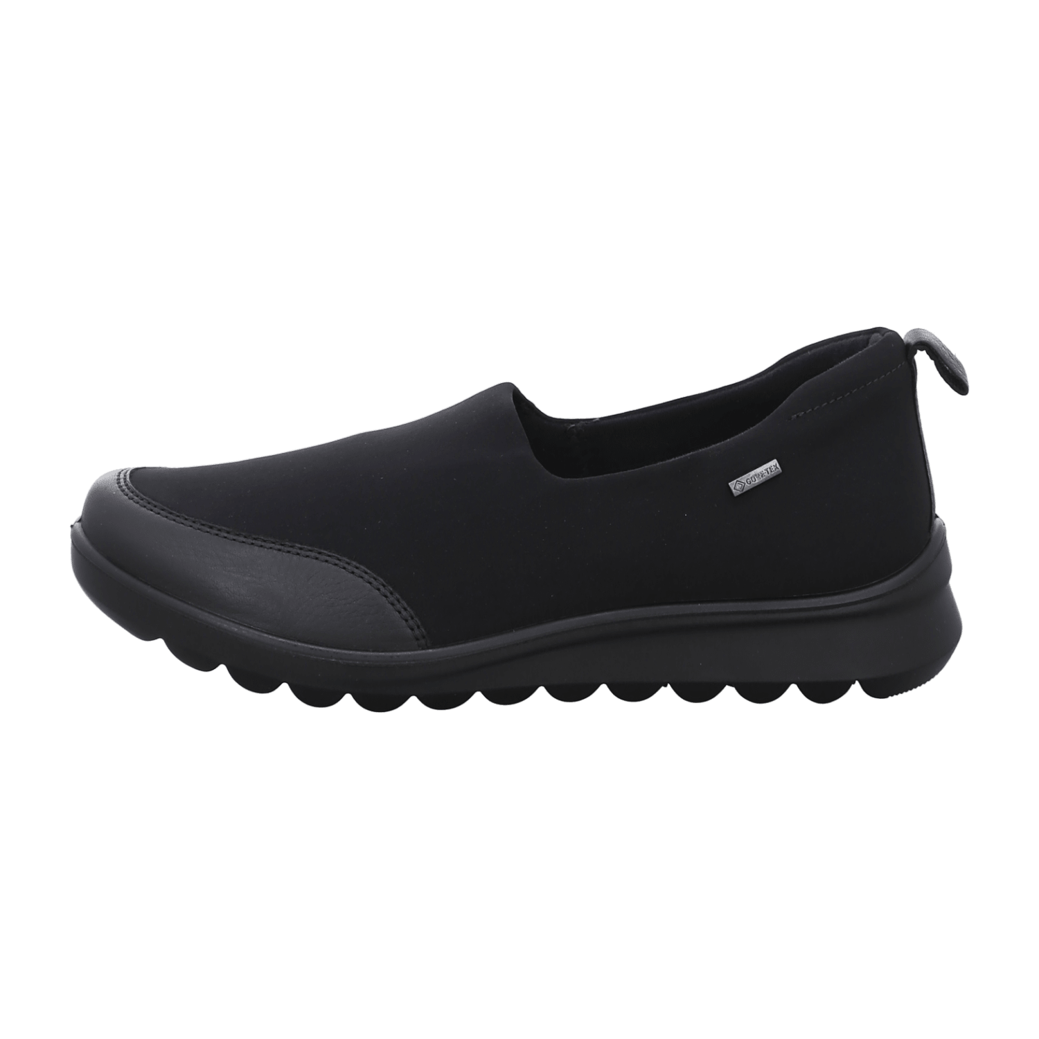 ARA Women's Toronto Leather Slip-On Loafers in Black with Removable Insole