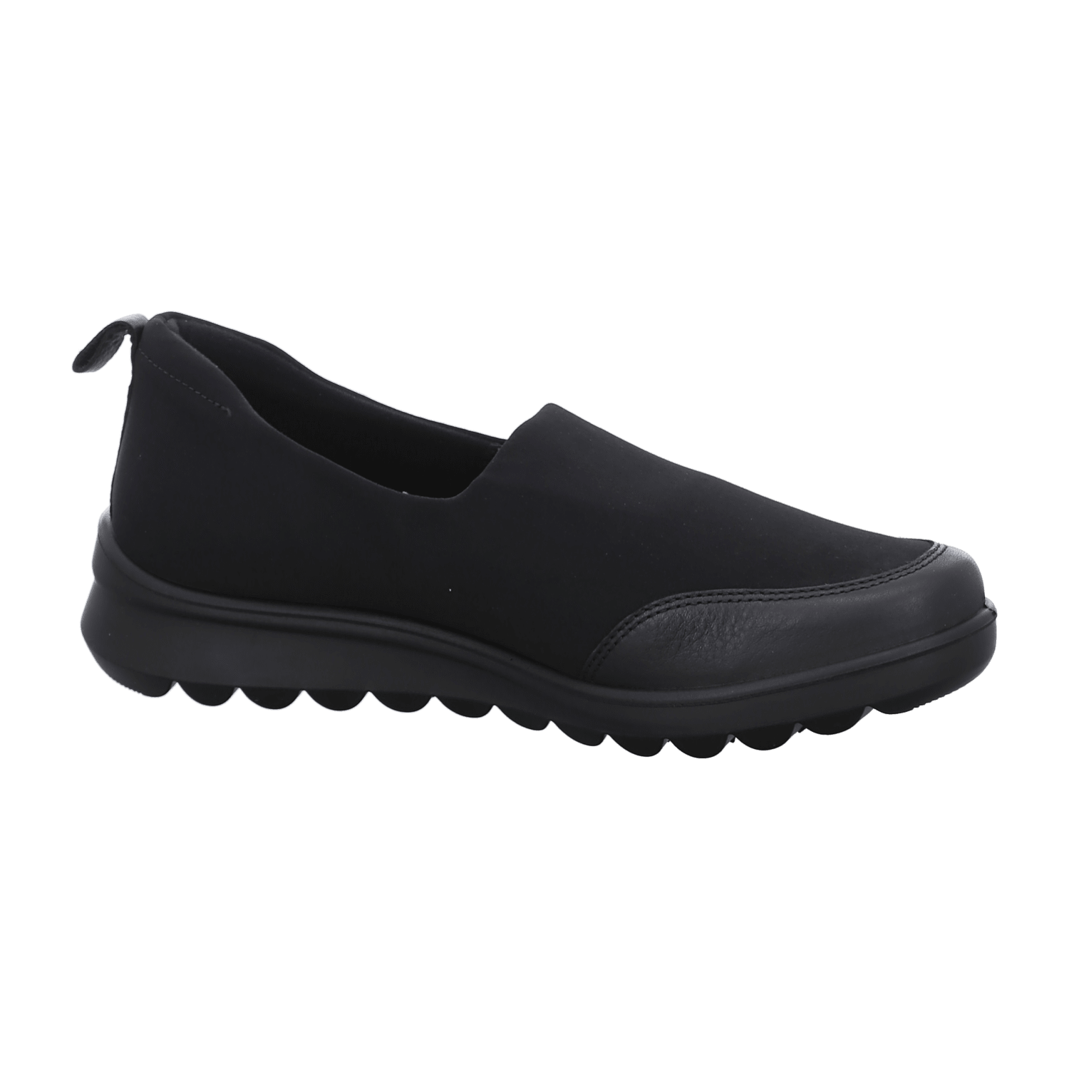ARA Women's Toronto Leather Slip-On Loafers in Black with Removable Insole