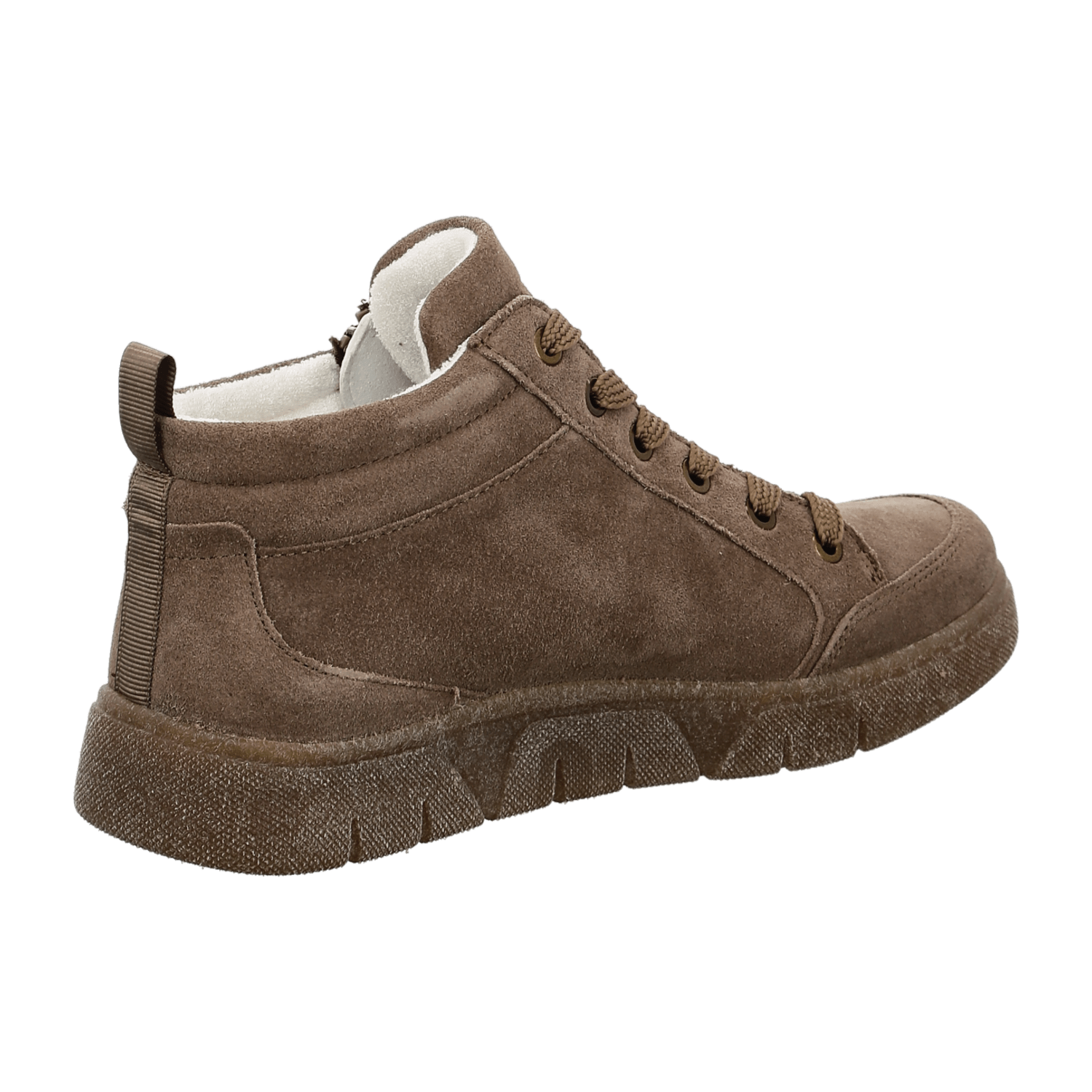 ARA Rom Sport Women's Velour Leather Ankle Boots with Zipper in Brown