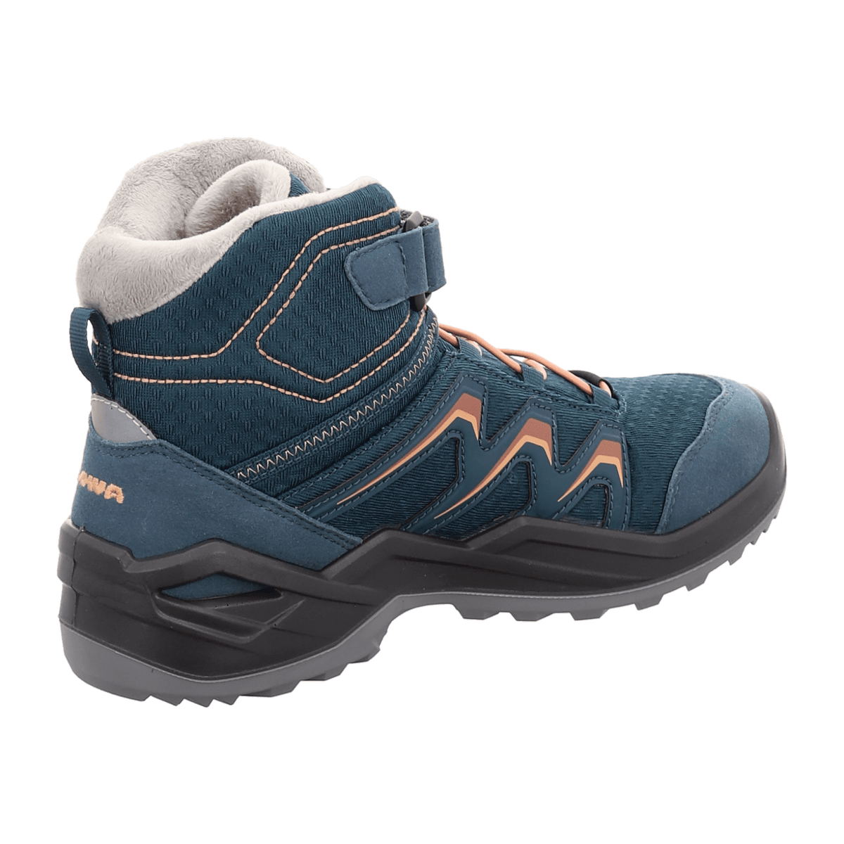 LOWA Maddox Warm GTX Mid JR Kids Boots Petrol Rose Waterproof