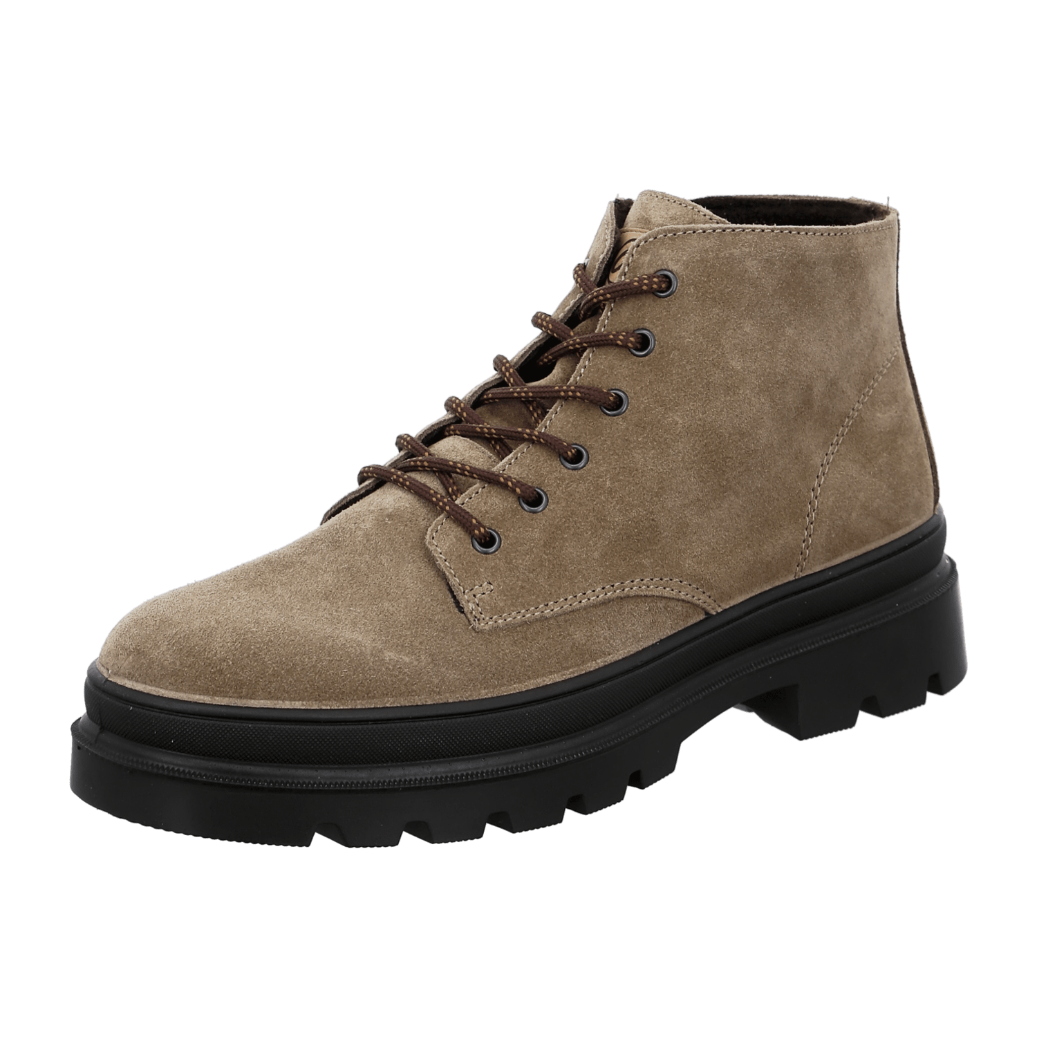 ARA Fredo Men's Boots in Beige Suede with Lace-Up Closure and Round Toe