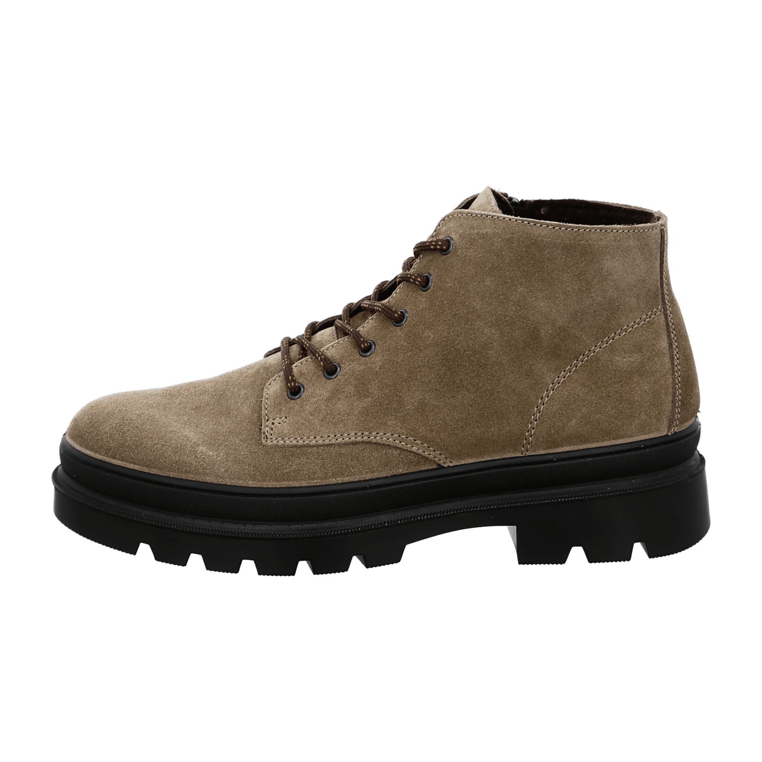 ARA Fredo Men's Boots in Beige Suede with Lace-Up Closure and Round Toe