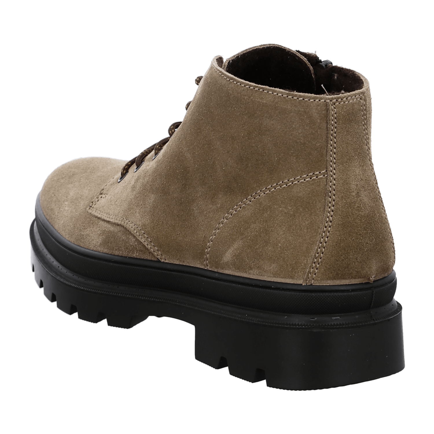 ARA Fredo Men's Boots in Beige Suede with Lace-Up Closure and Round Toe