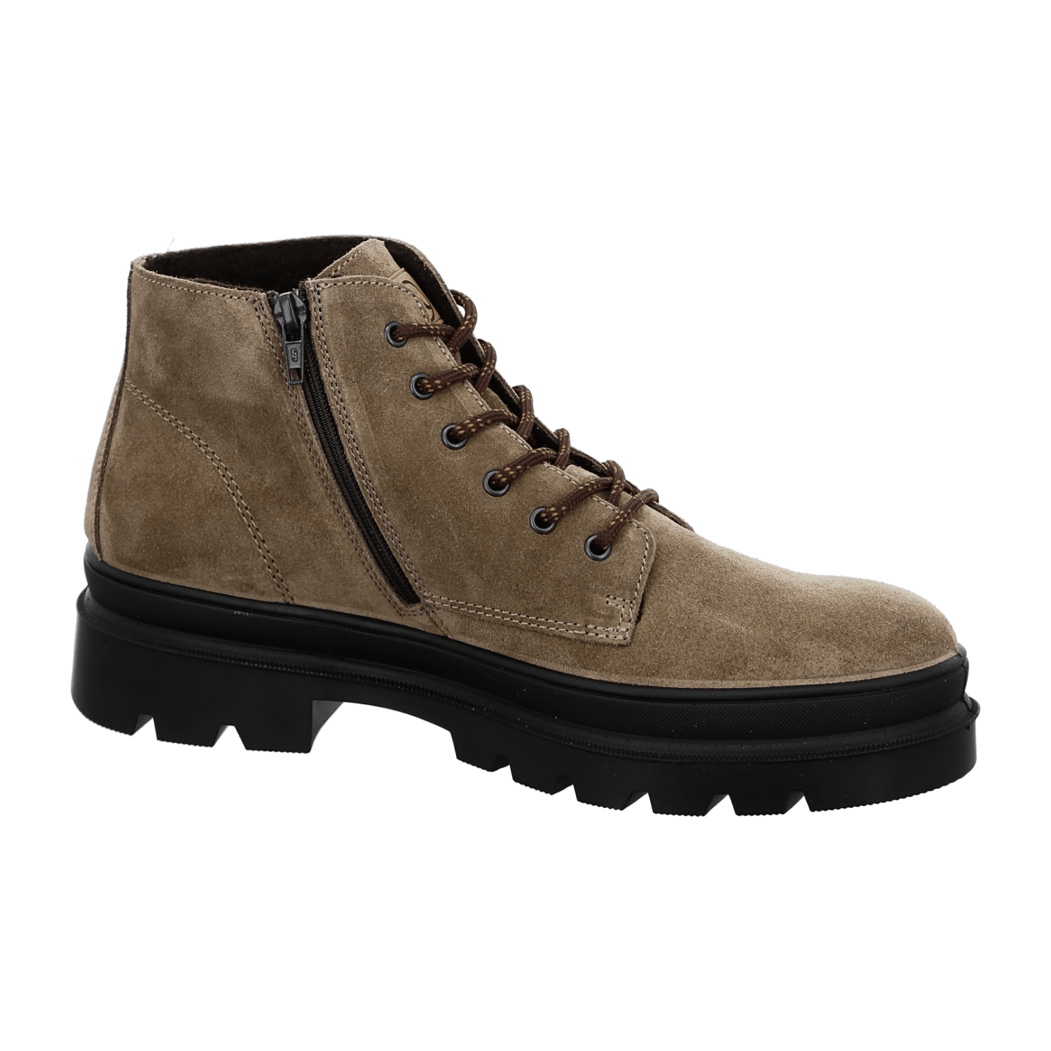ARA Fredo Men's Boots in Beige Suede with Lace-Up Closure and Round Toe