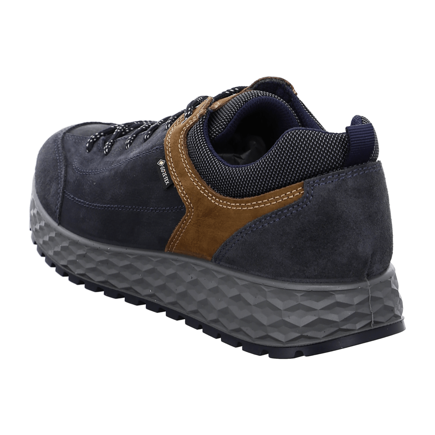 ARA STRESA Men's Leather Sneakers in Blue with Lace-Up Closure