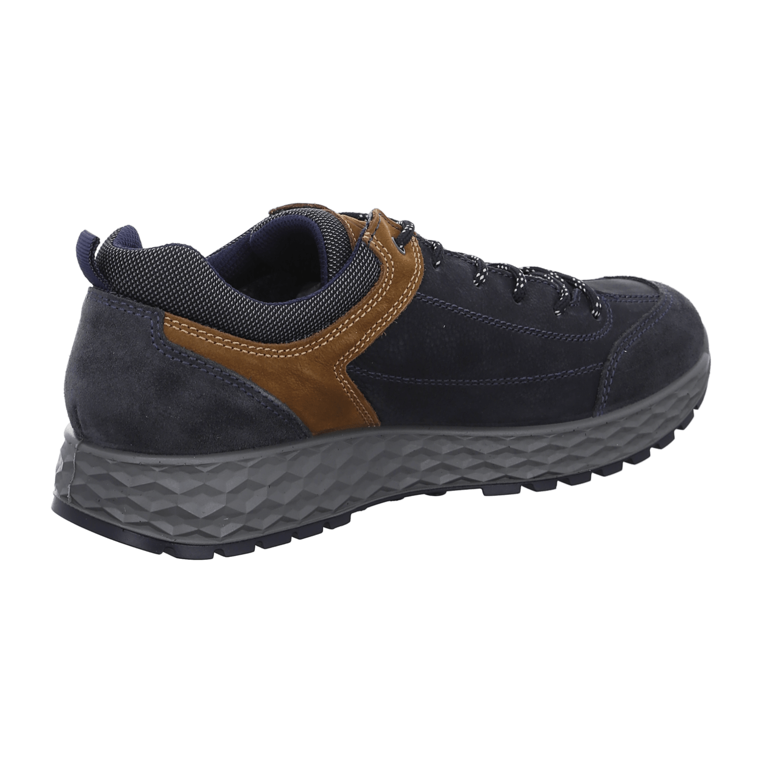 ARA STRESA Men's Leather Sneakers in Blue with Lace-Up Closure
