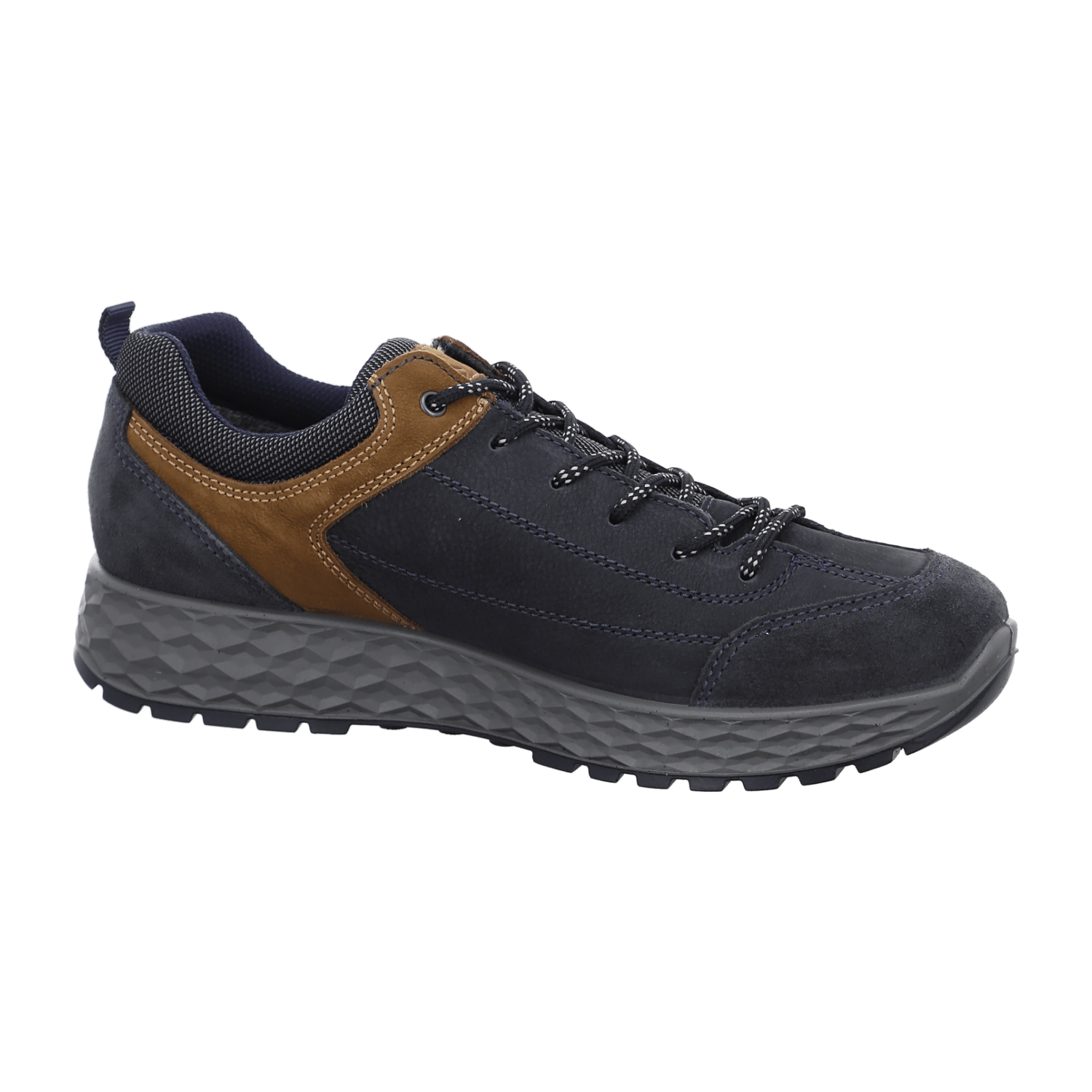 ARA STRESA Men's Leather Sneakers in Blue with Lace-Up Closure