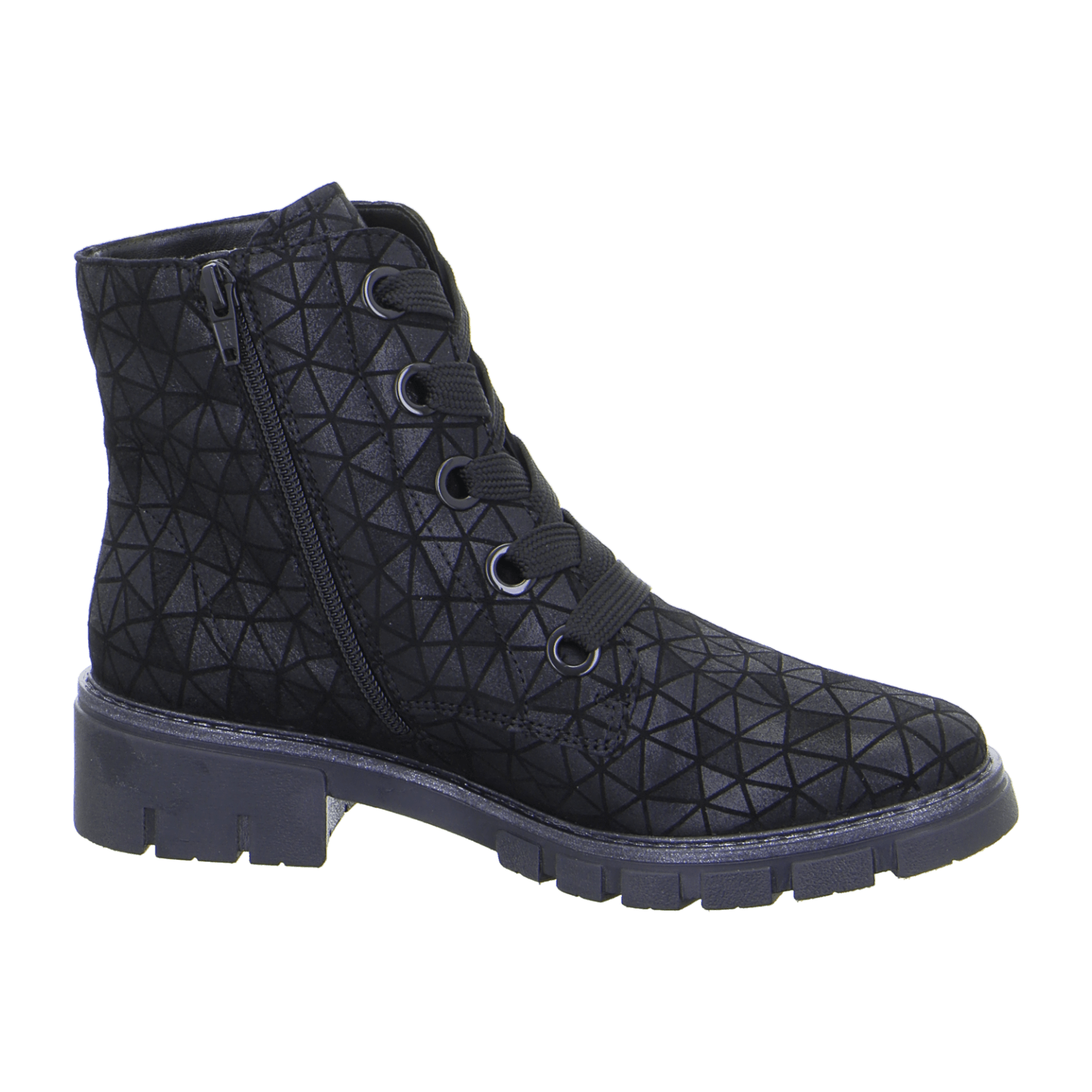 ARA DOVER Women's Velvet Leather Ankle Boots with Zipper Classic Black