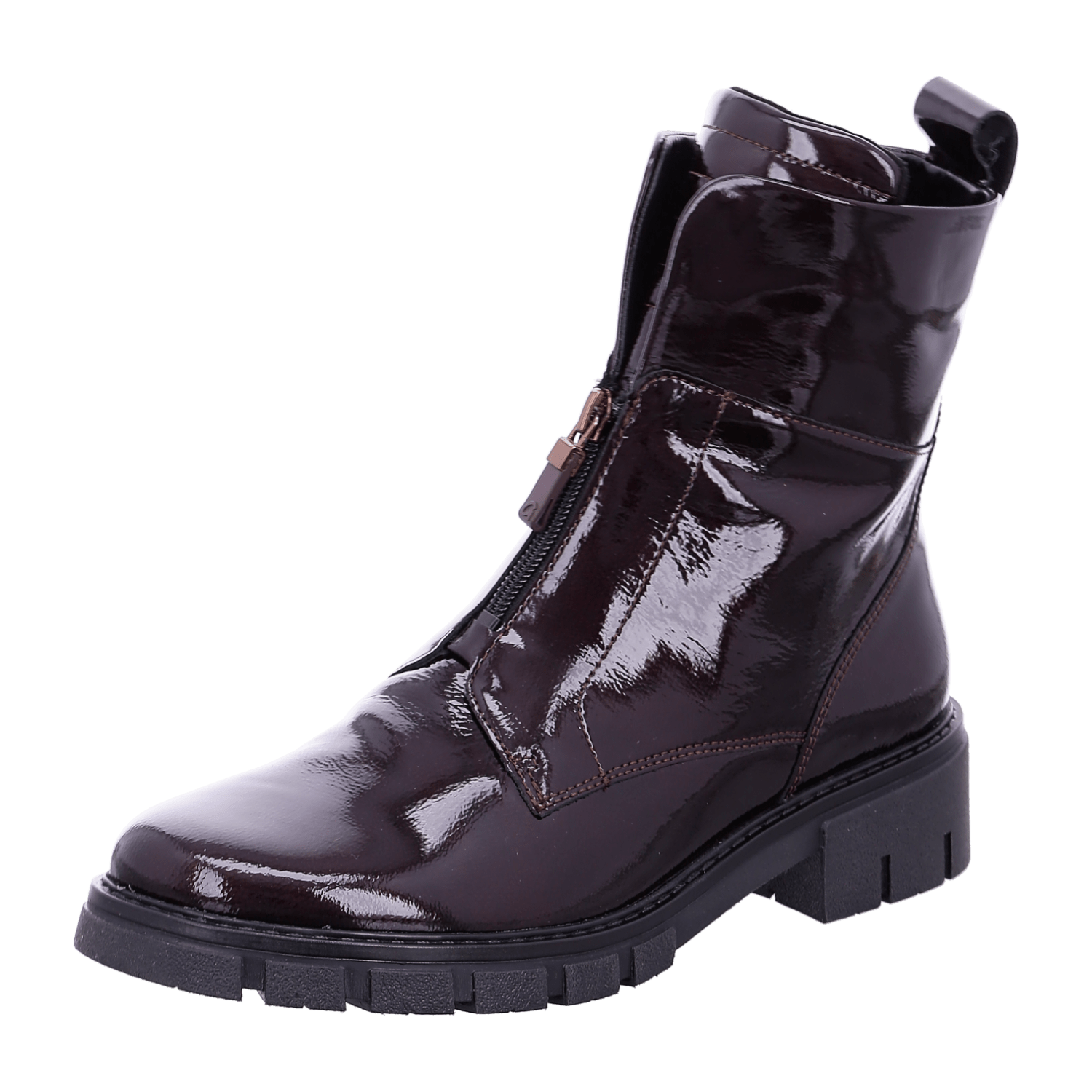 ARA DOVER DOVER Women's Leather Ankle Boots in Red, Classic Zip-Up Style