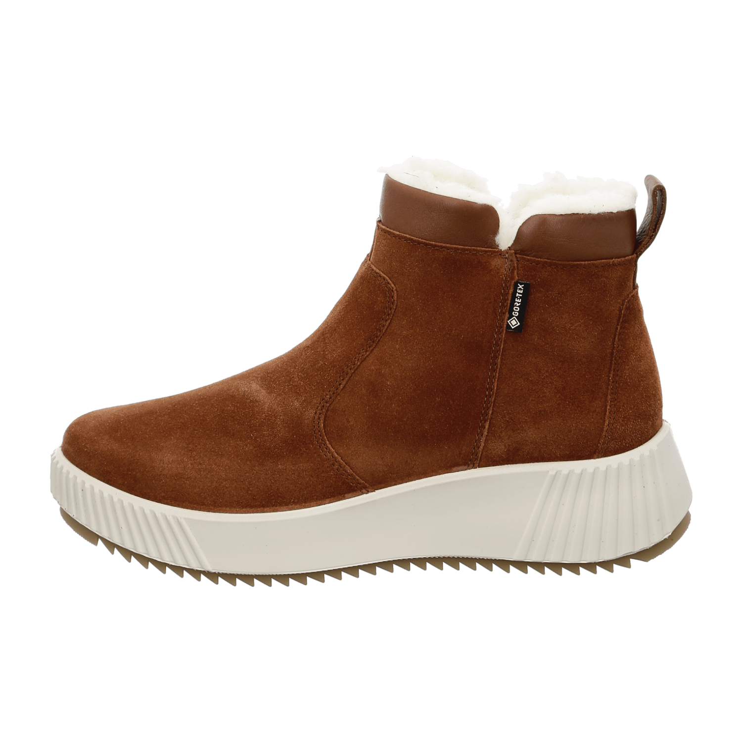 ARA Davos Women's Brown Suede Ankle Boot with Zipper - Classic Ankle Boot