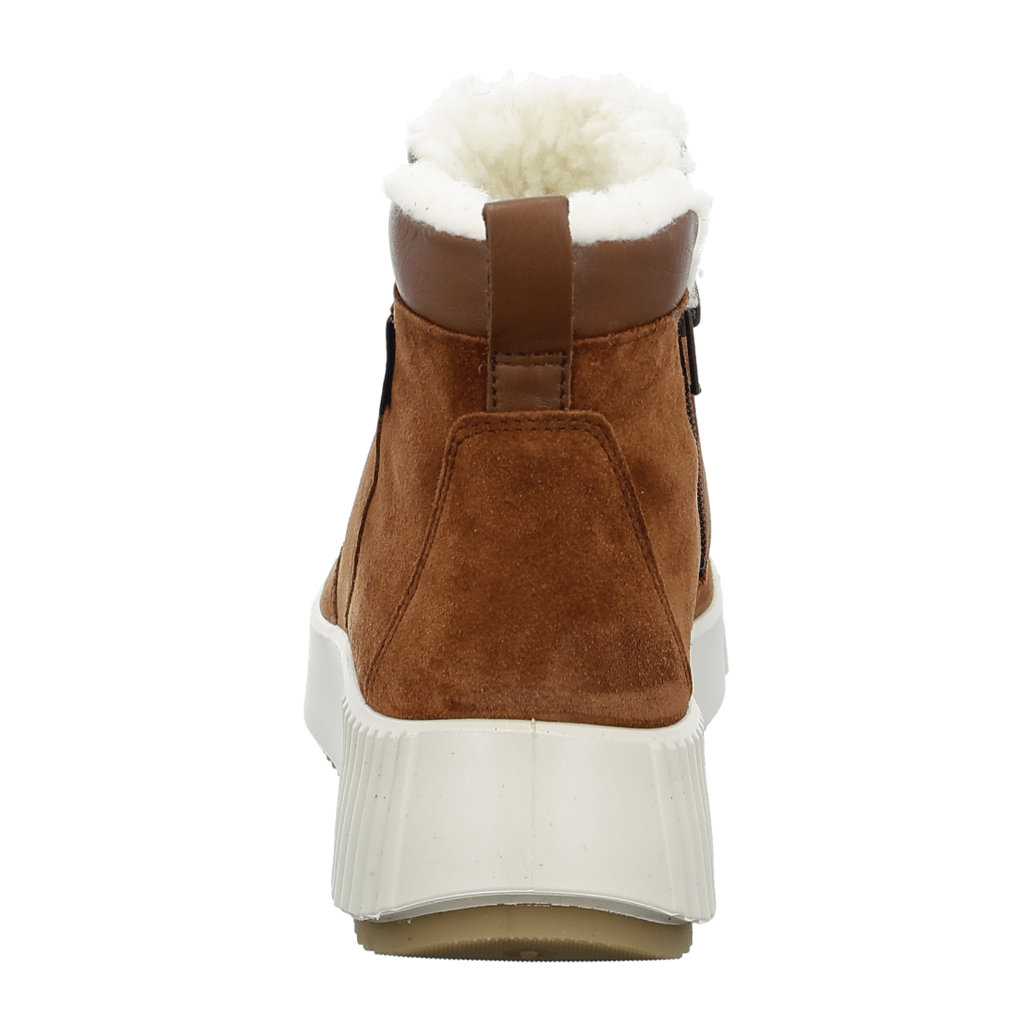 ARA Davos Women's Brown Suede Ankle Boot with Zipper - Classic Ankle Boot
