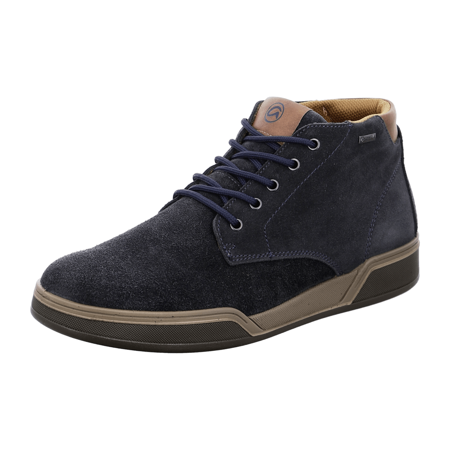 ARA Dino Men's Suede Boots in Blue with Lace-Up Detail - Sneaker Style