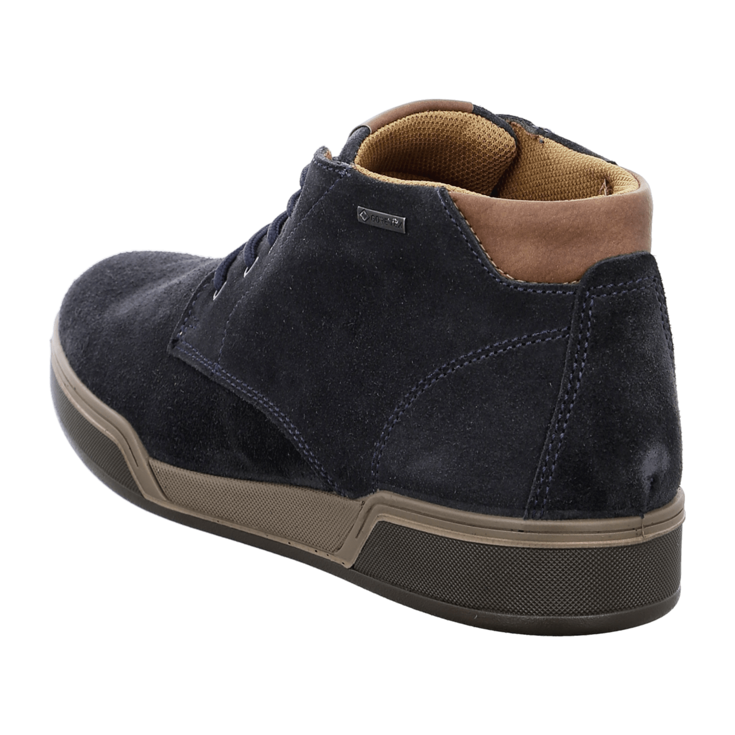 ARA Dino Men's Suede Boots in Blue with Lace-Up Detail - Sneaker Style