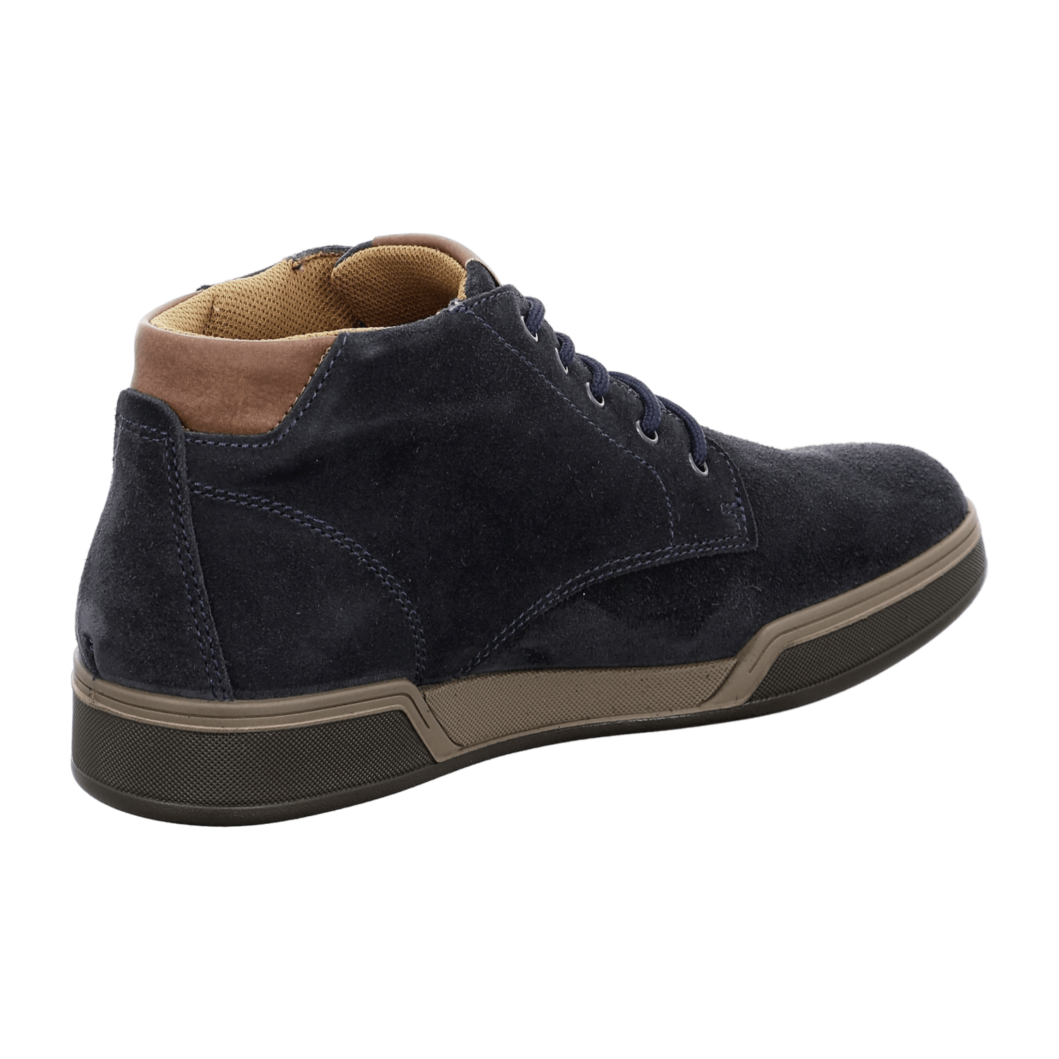 ARA Dino Men's Suede Boots in Blue with Lace-Up Detail - Sneaker Style