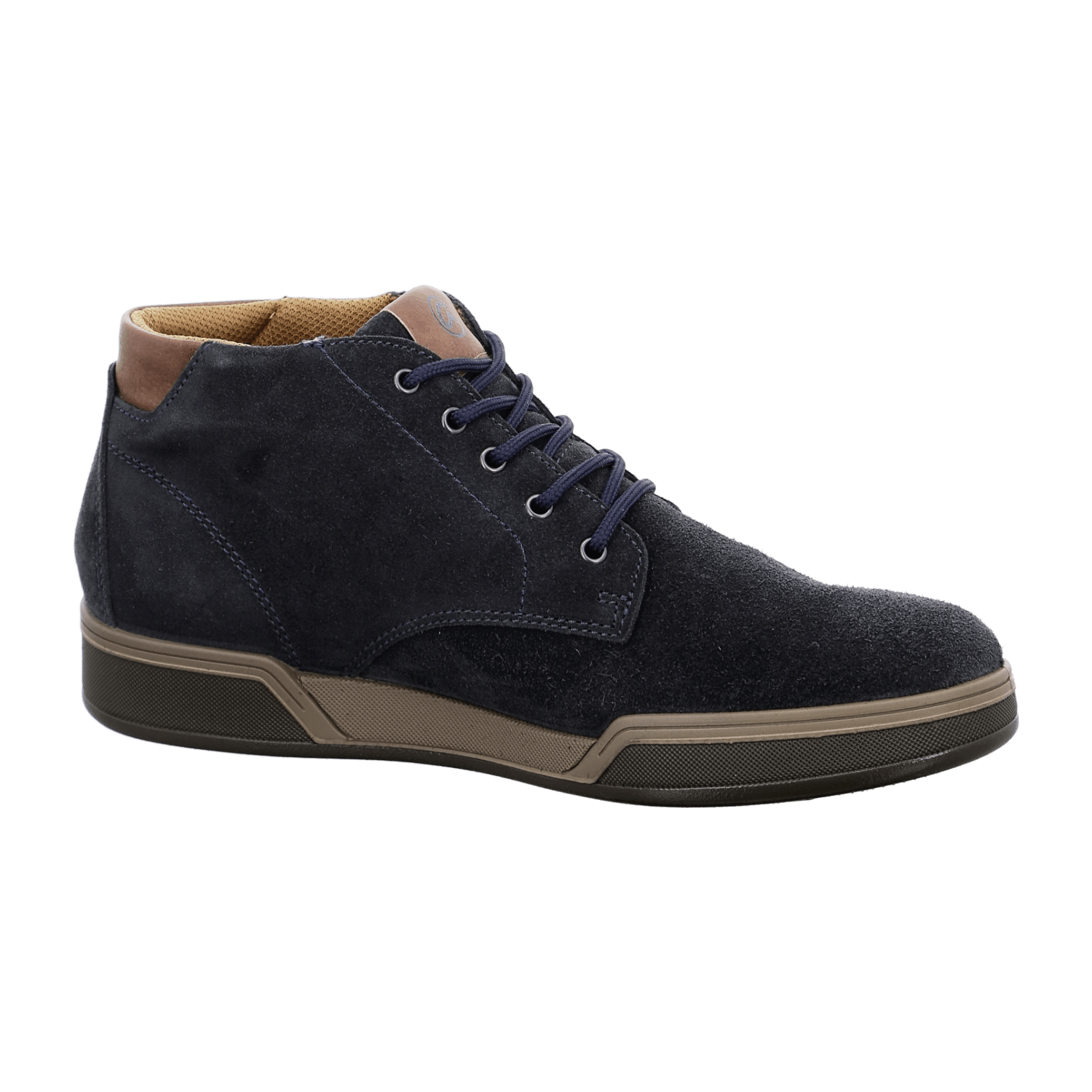 ARA Dino Men's Suede Boots in Blue with Lace-Up Detail - Sneaker Style