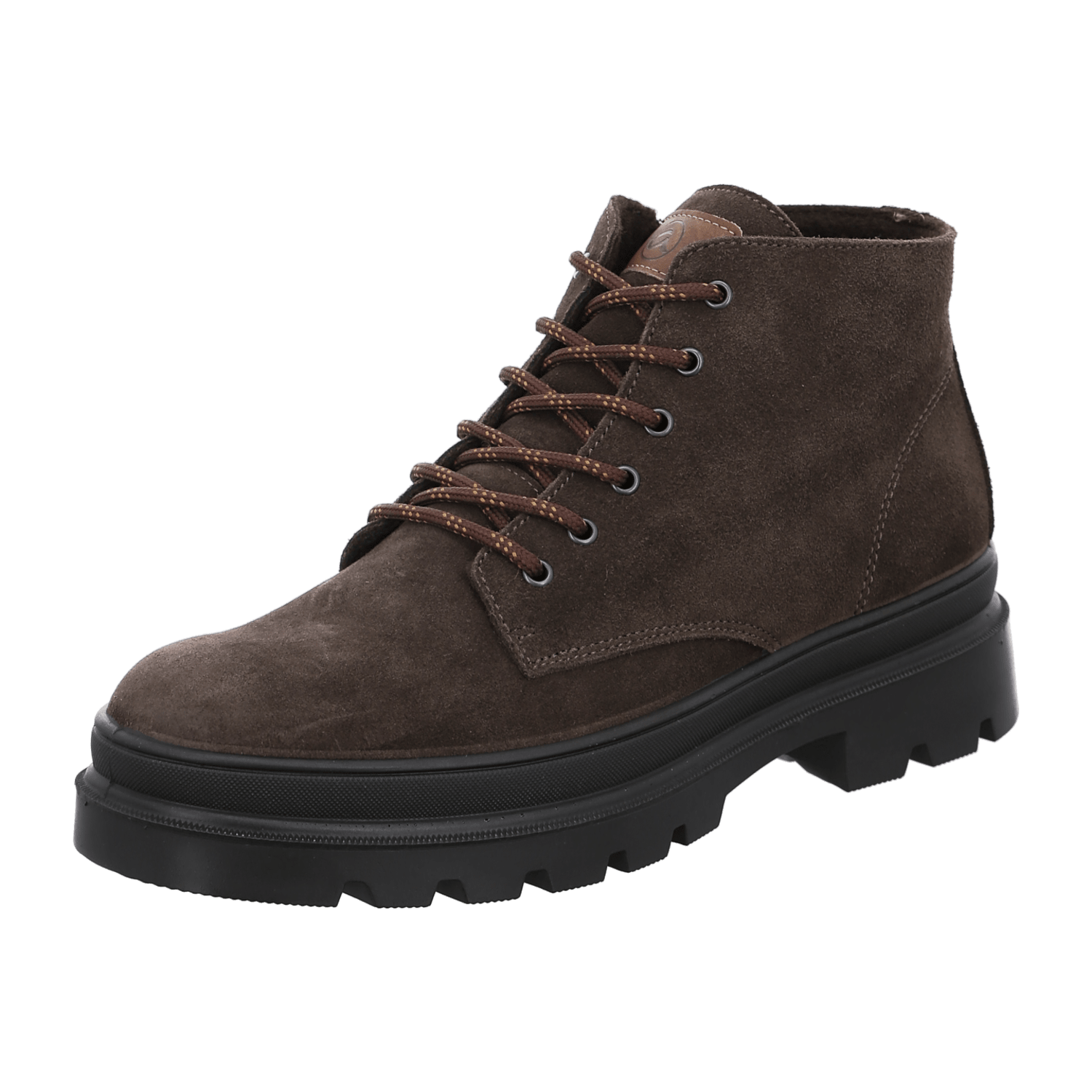 ARA Fredo Men's Brown Nubuck Leather Lace-Up Boots Classic Round Toe