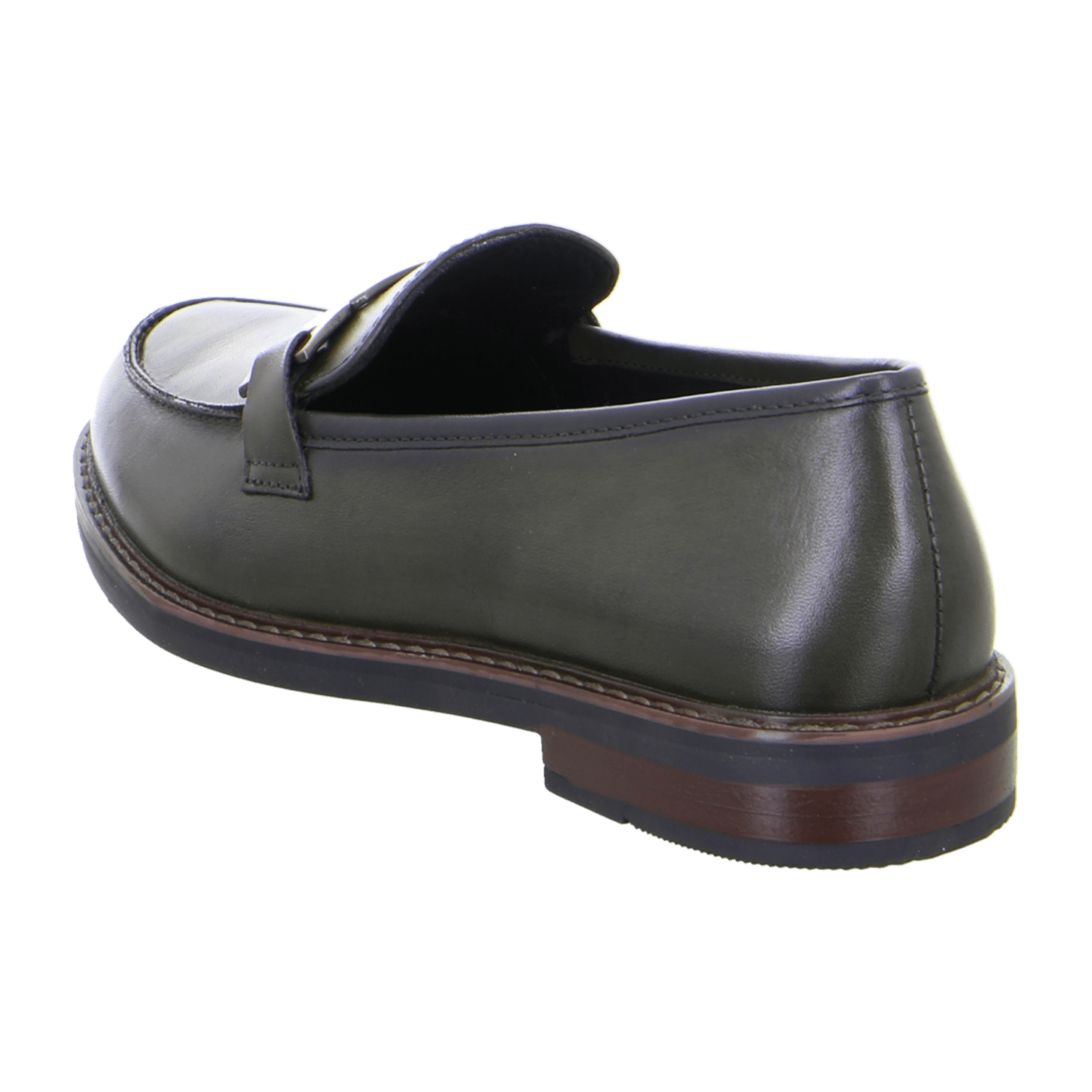 ARA Women's Kent Slipper in Smooth Leather Olive - Pull-On Loafers with Leather Lining - Bartel-Shop