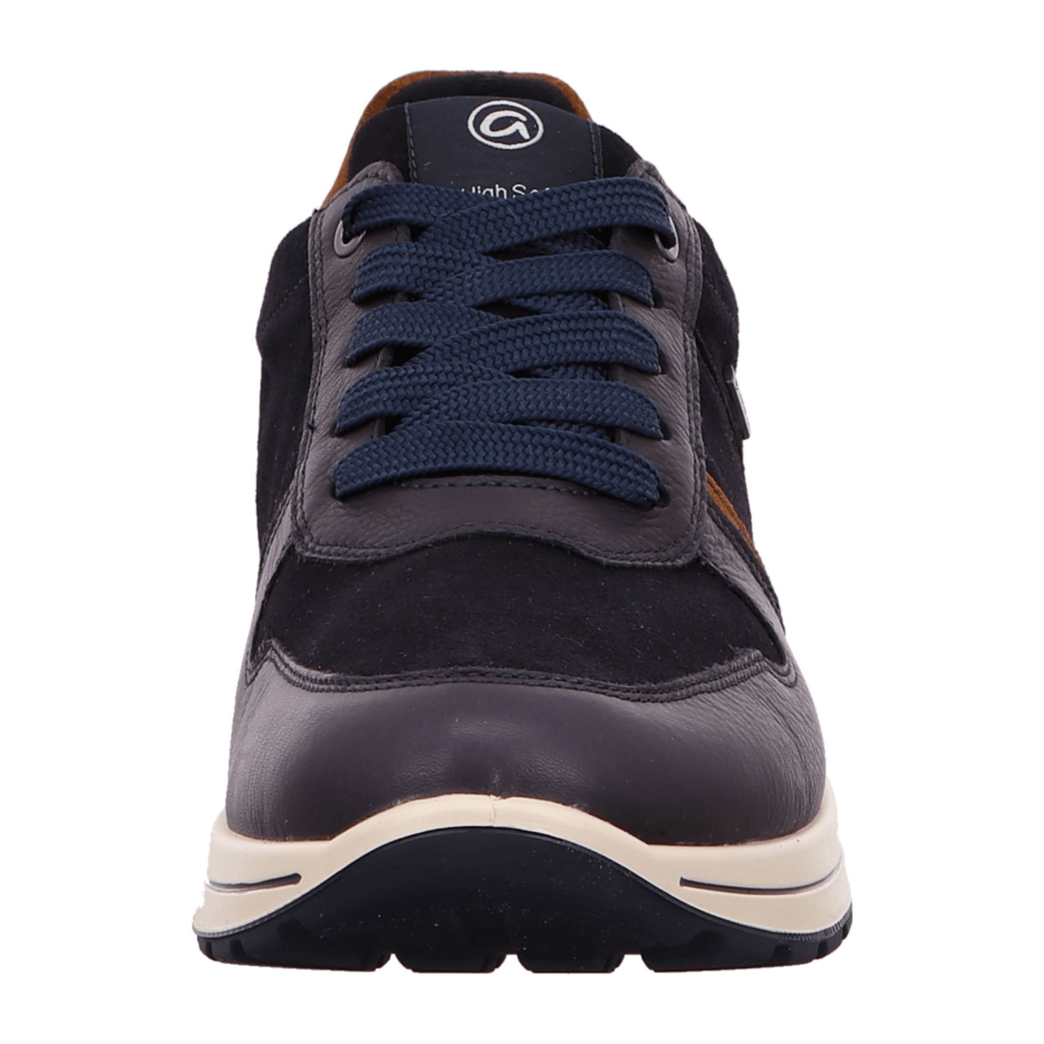 ARA Matteo 2.0 Men's Velour Leather Sneakers in Blue with Lace-Up Closure