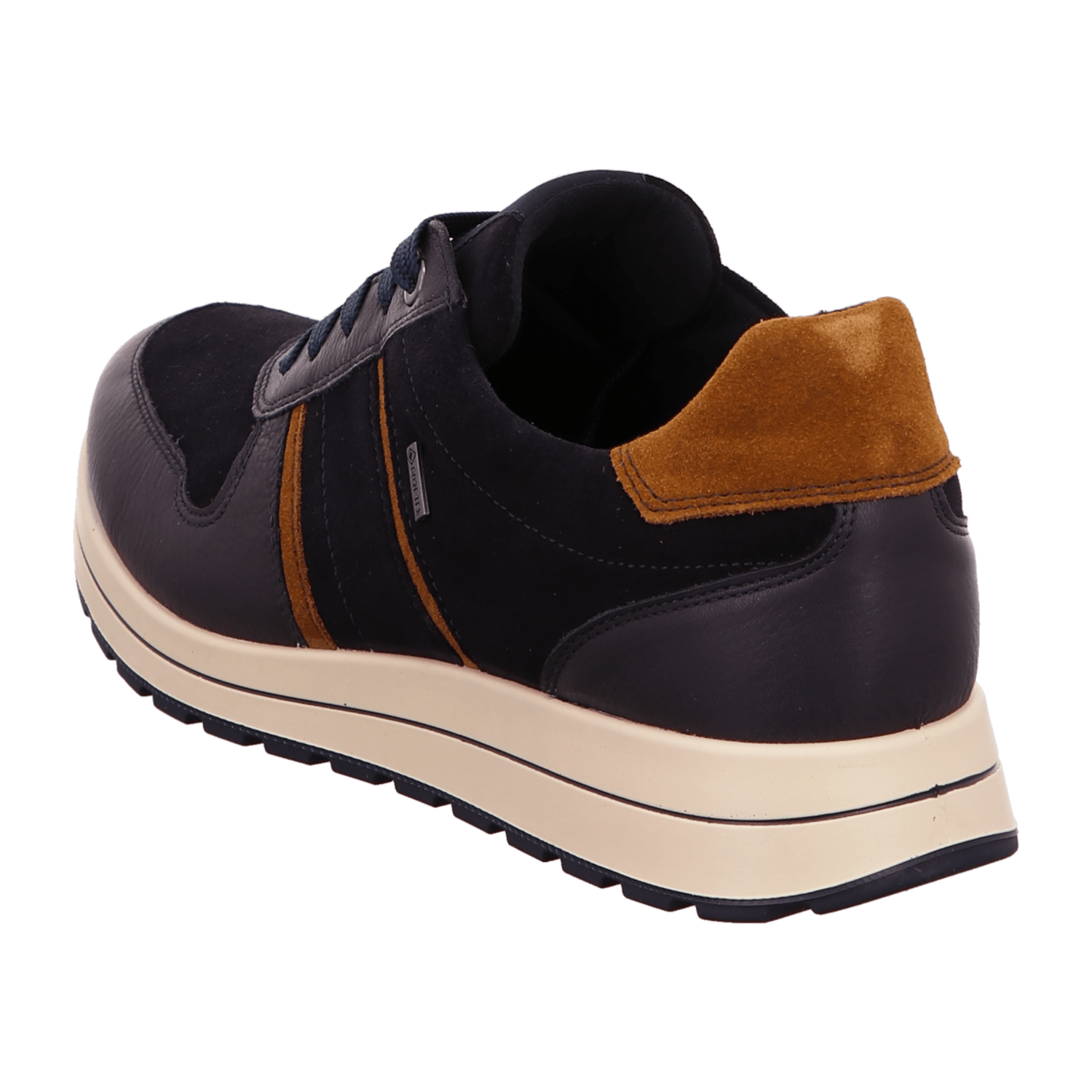 ARA Matteo 2.0 Men's Velour Leather Sneakers in Blue with Lace-Up Closure