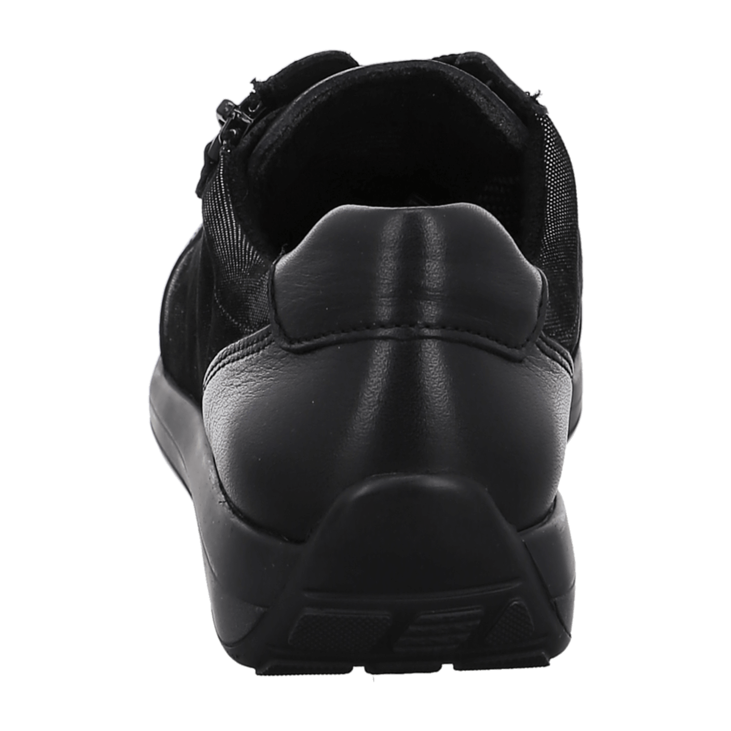 ARA OSAKA Women's Leather Sneakers with Lace-Up Closure in Black