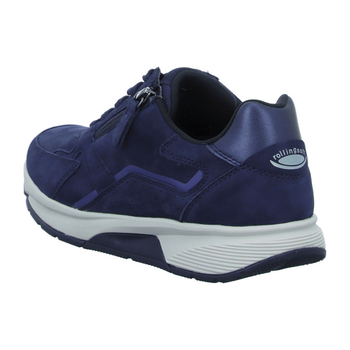 Gabor Rollingsoft Women's Low-Top Trainers Blue Faux Leather