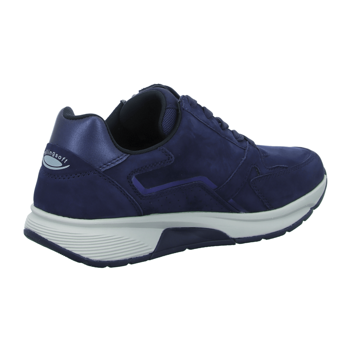 Gabor Rollingsoft Women's Low-Top Trainers Blue Faux Leather