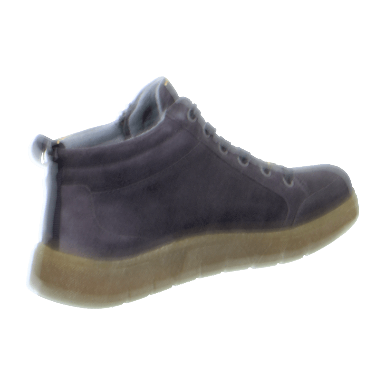 ARA ROM Women's Sneakers in Grey Velour Leather with Lace-Up Closure and Round Toe