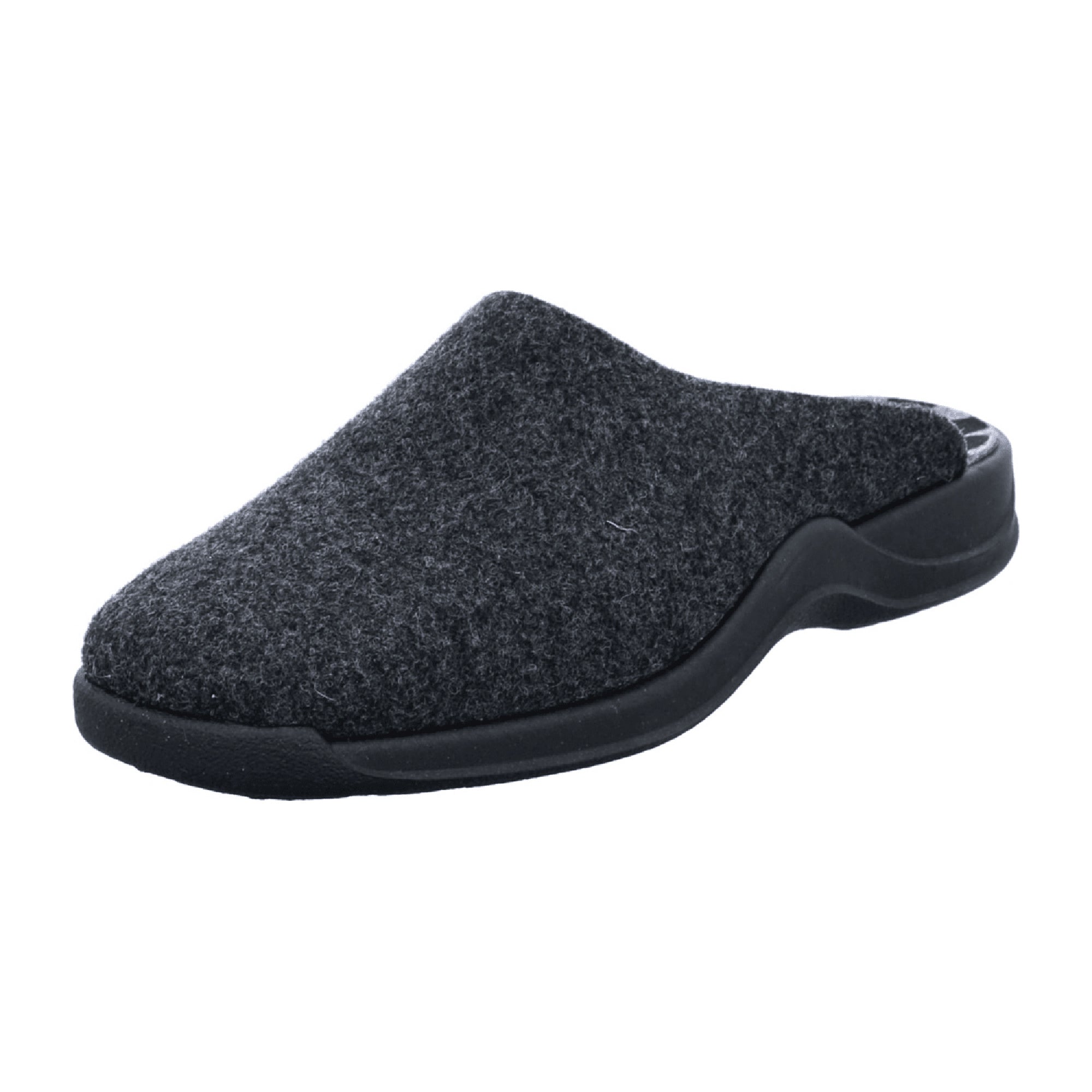 Rohde Vaasa Gray Felt Slip-On Shoes for Women with Wedge Heel