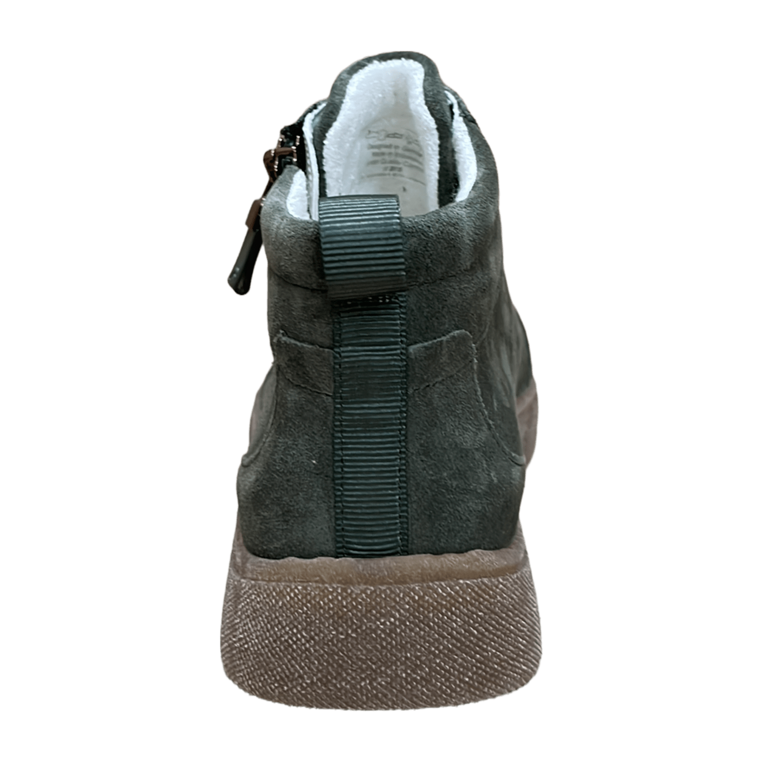 ARA ROM Women's Velour Leather Sneakers with Lace-Up Closure in Green