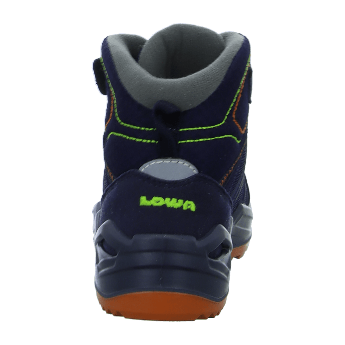 LOWA Maddox Warm GTX Mid JR Kids Winter Boots Navy Orange Waterproof