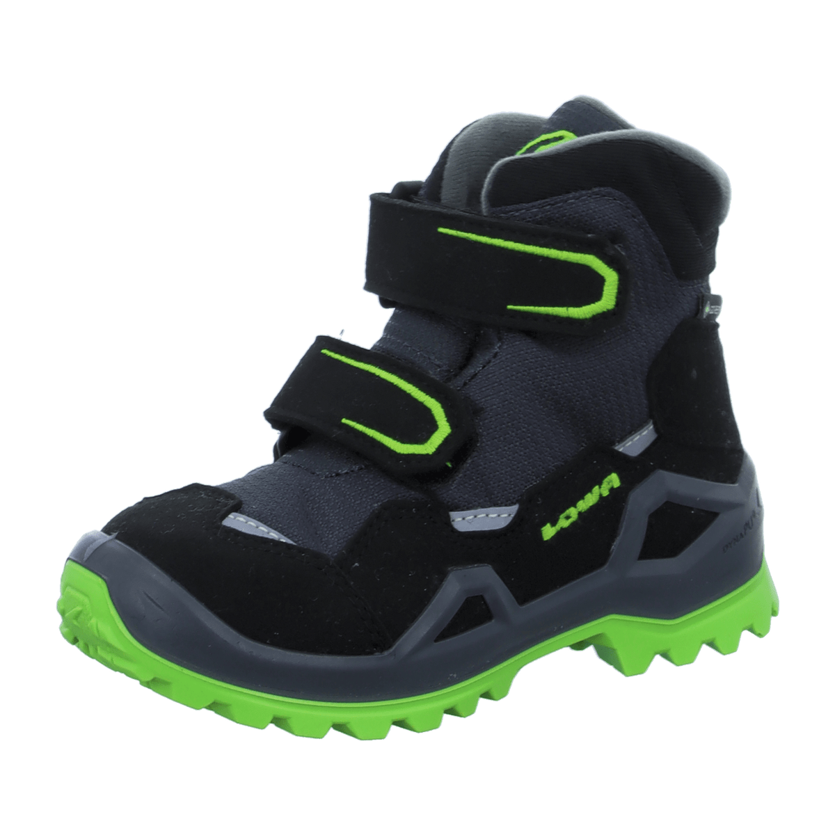 LOWA Milo Evo GTX Mid Kids Boots - Waterproof Lime Grey Shoes