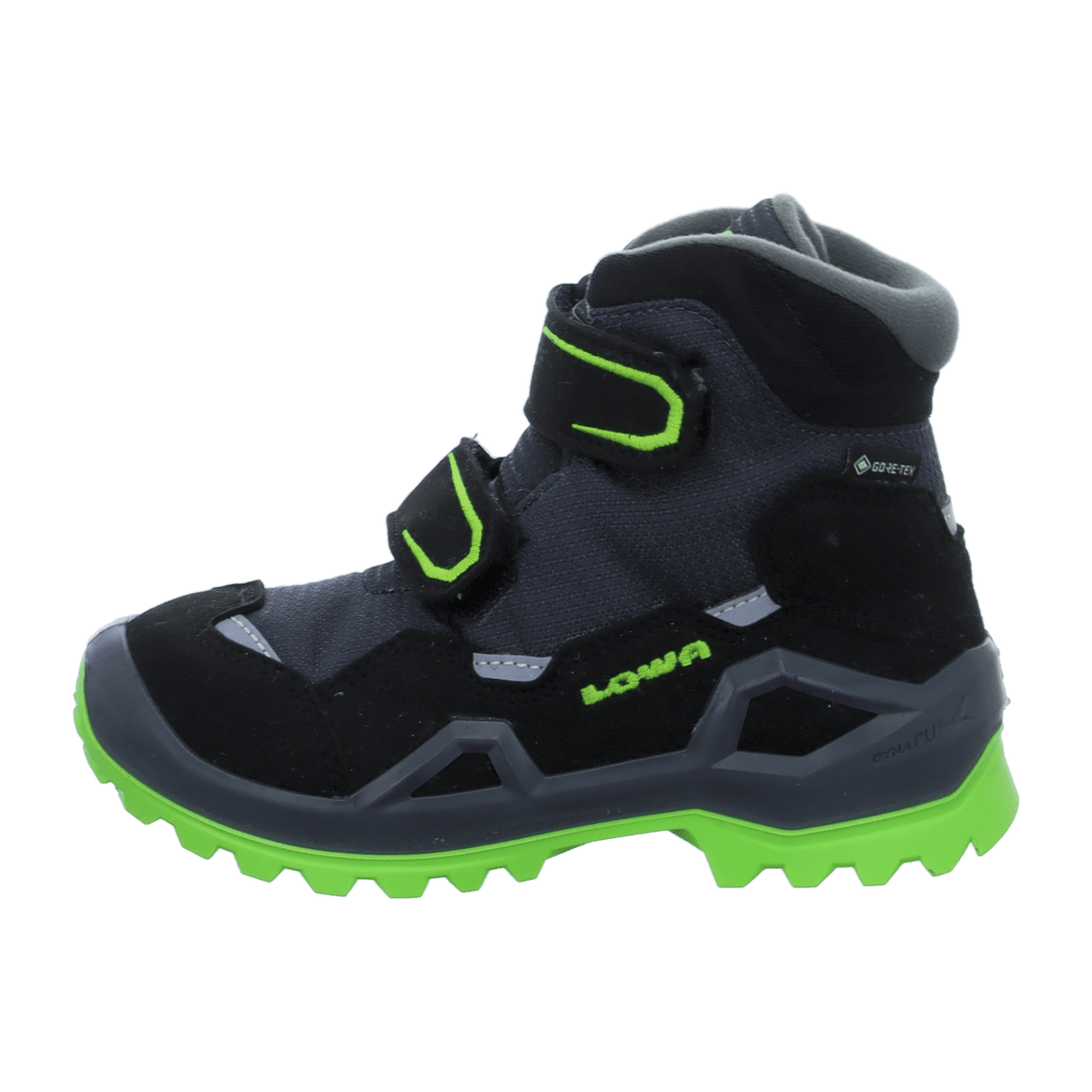 LOWA Milo Evo GTX Mid Kids Boots - Waterproof Lime Grey Shoes