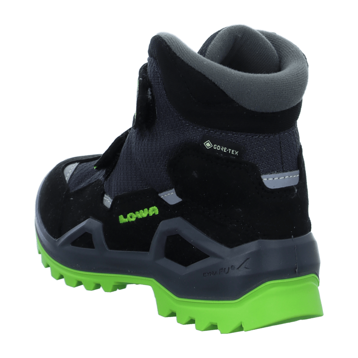 LOWA Milo Evo GTX Mid Kids Boots - Waterproof Lime Grey Shoes