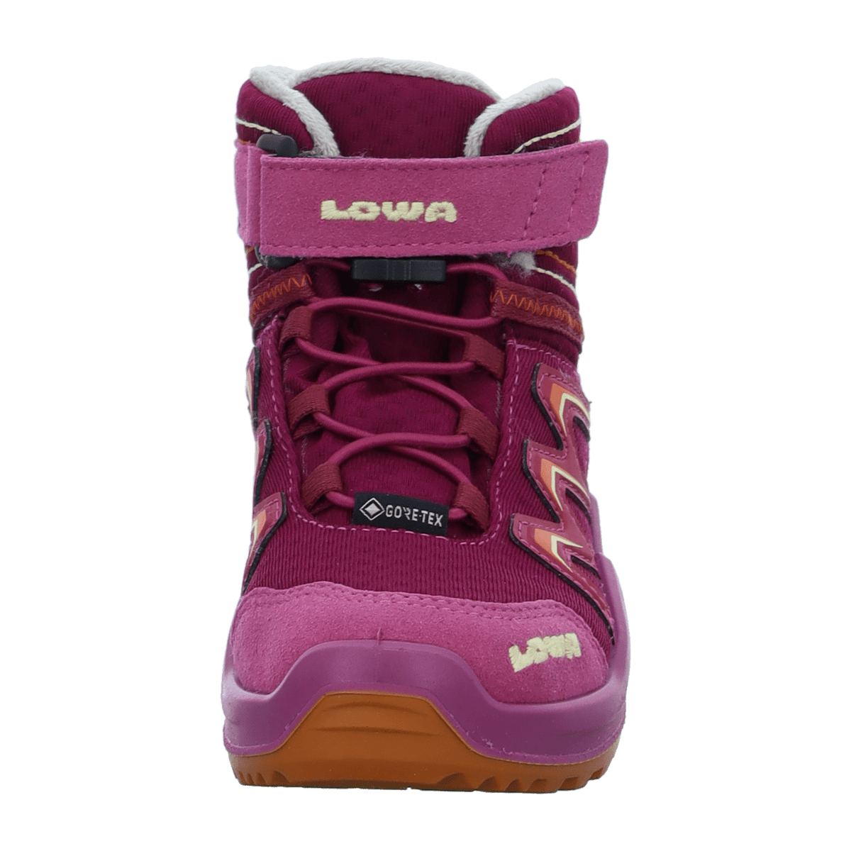 LOWA Maddox Warm GTX Mid JR Kids Winter Boots - Waterproof Beere Orange