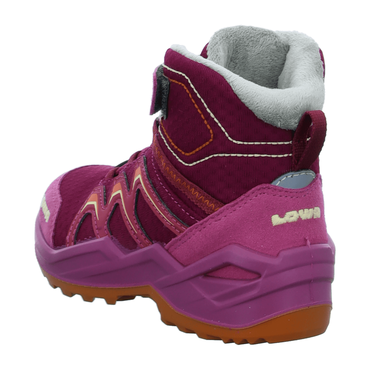 LOWA Maddox Warm GTX Mid JR Kids Winter Boots - Waterproof Beere Orange