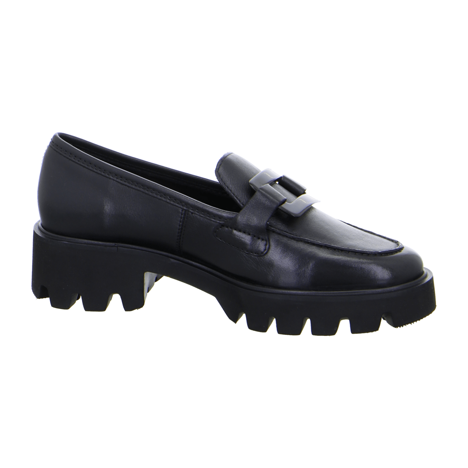 ARA Women's Leather Oxford Slipper in Black with Round Toe and Leather Lining - Bartel-Shop