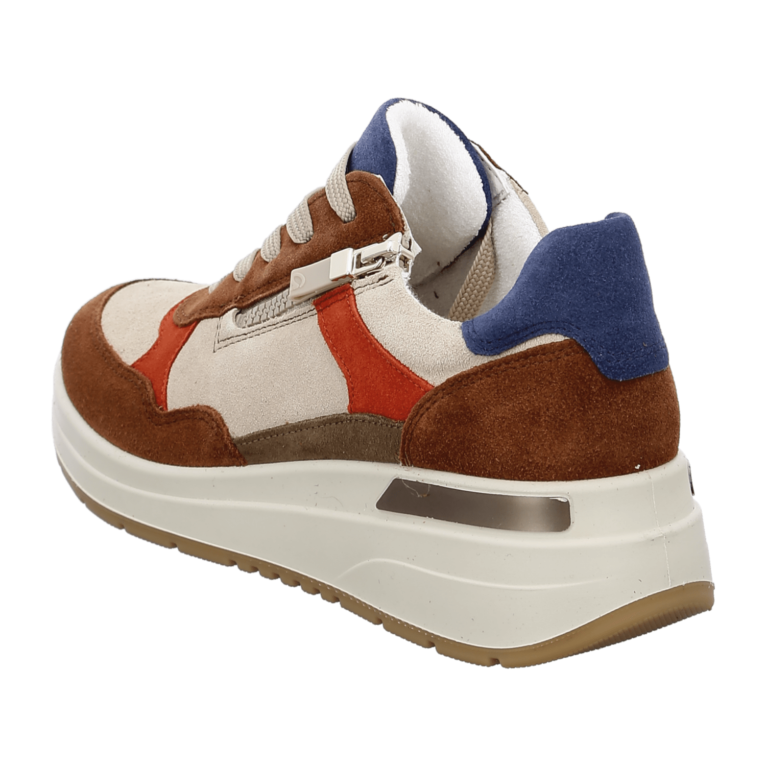 ARA GARDA Women's Sneakers in Multicolor Suede with Lace-Up Closure and Round Toe
