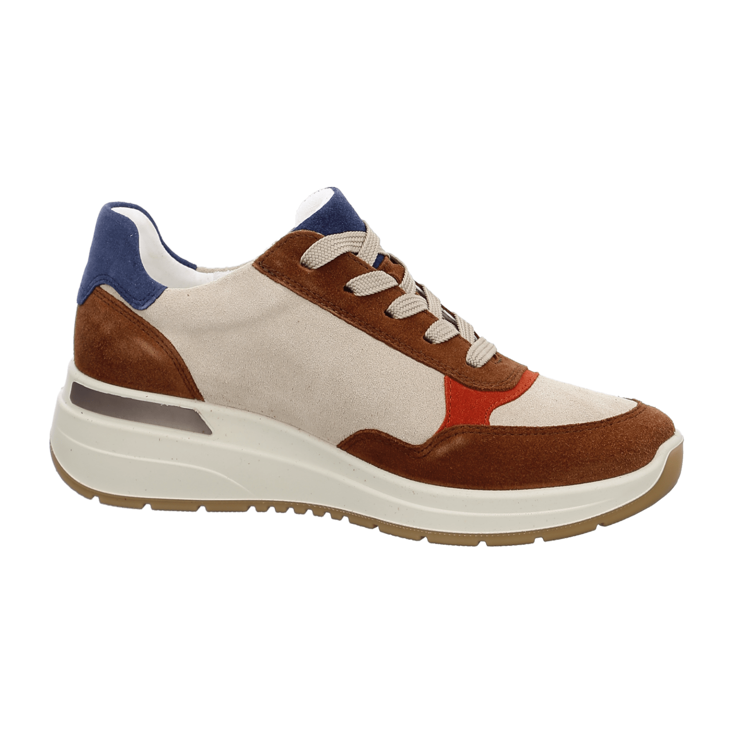 ARA GARDA Women's Sneakers in Multicolor Suede with Lace-Up Closure and Round Toe