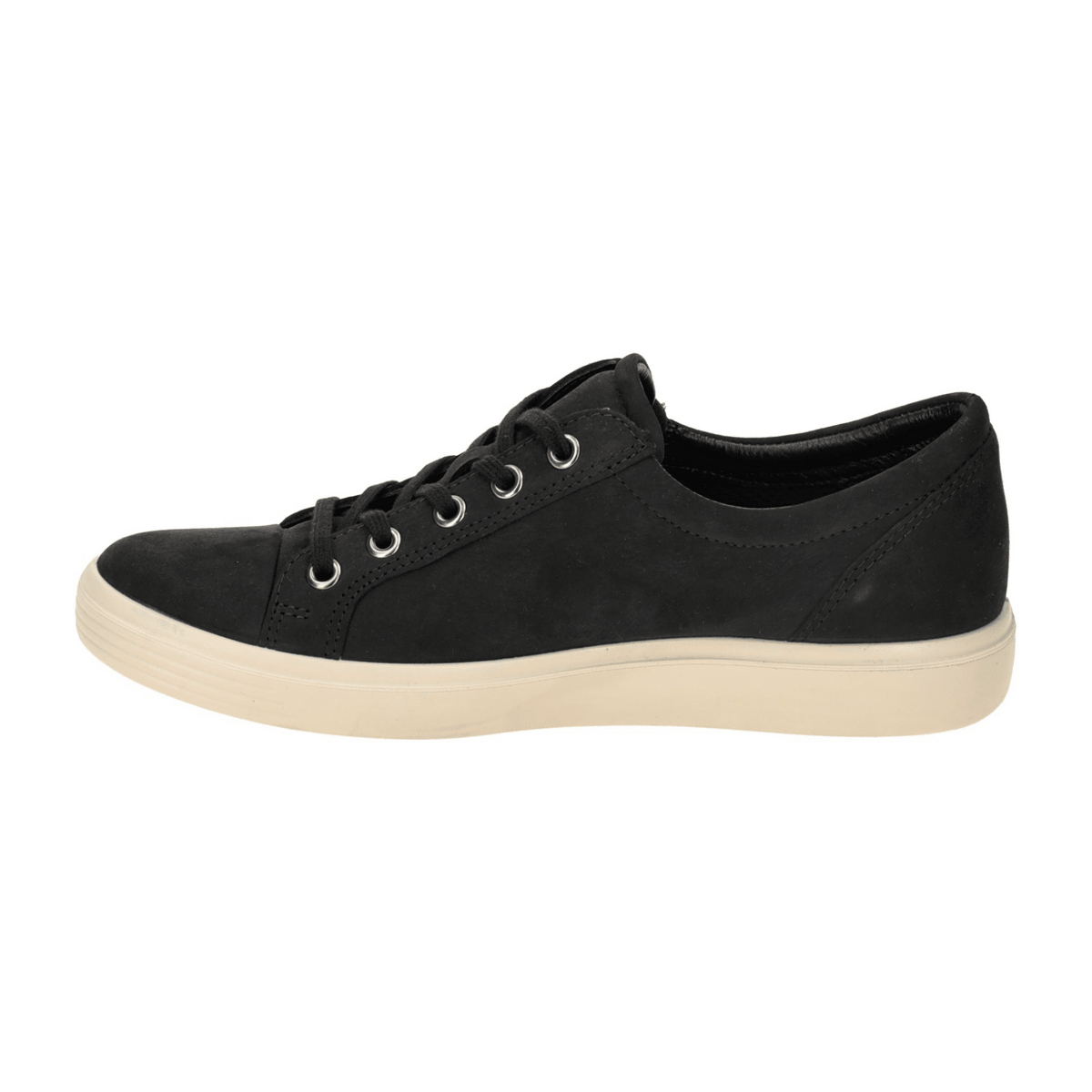 ECCO Soft Classic Women's Lace-Up Sneaker Black Microfiber