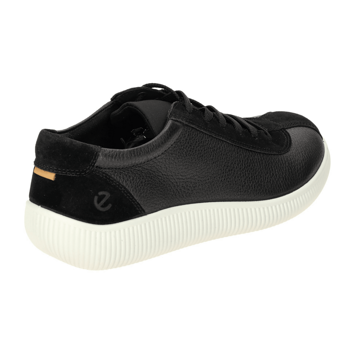 ECCO Men's Soft Zero Lace-Up Sneakers Black Leather