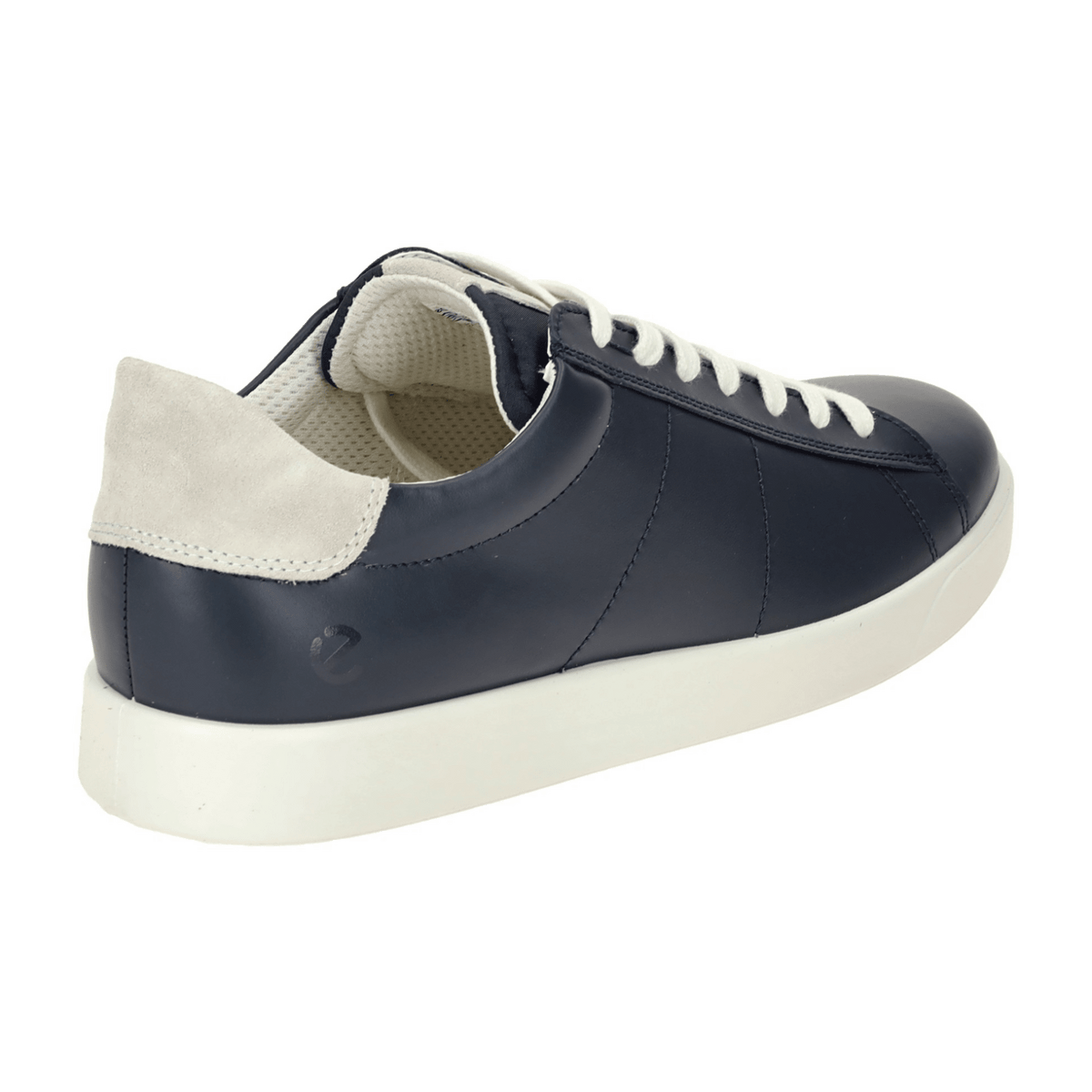 ECCO Street Lite Men's Sneakers - Lightweight Blue Leather Lace-Up Shoes