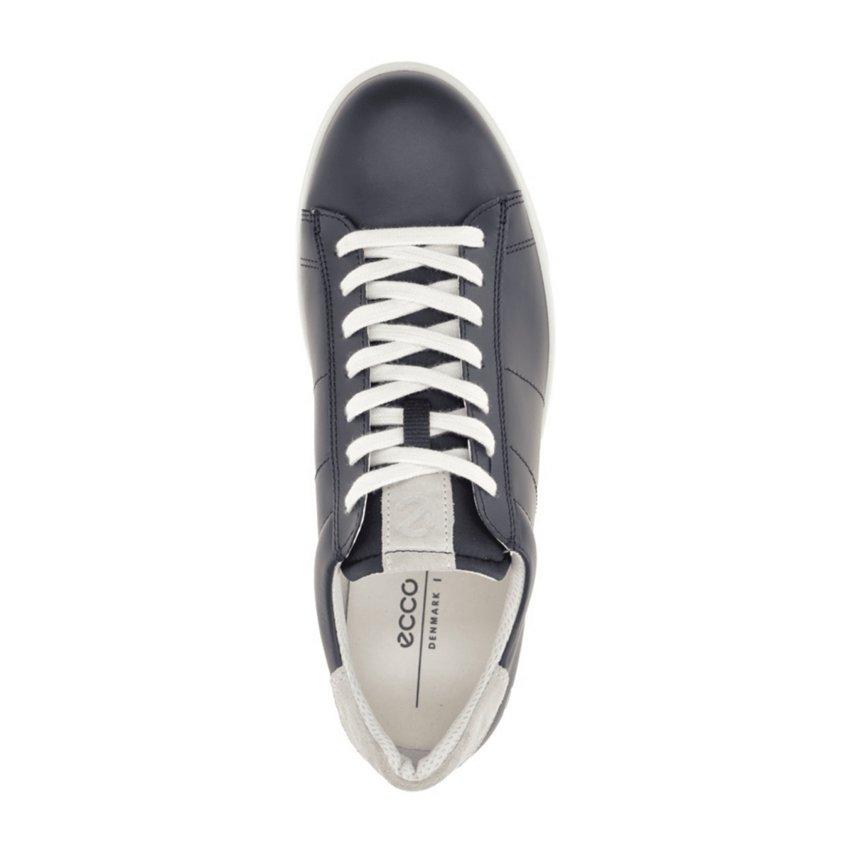 ECCO Street Lite Men's Sneakers - Lightweight Blue Leather Lace-Up Shoes