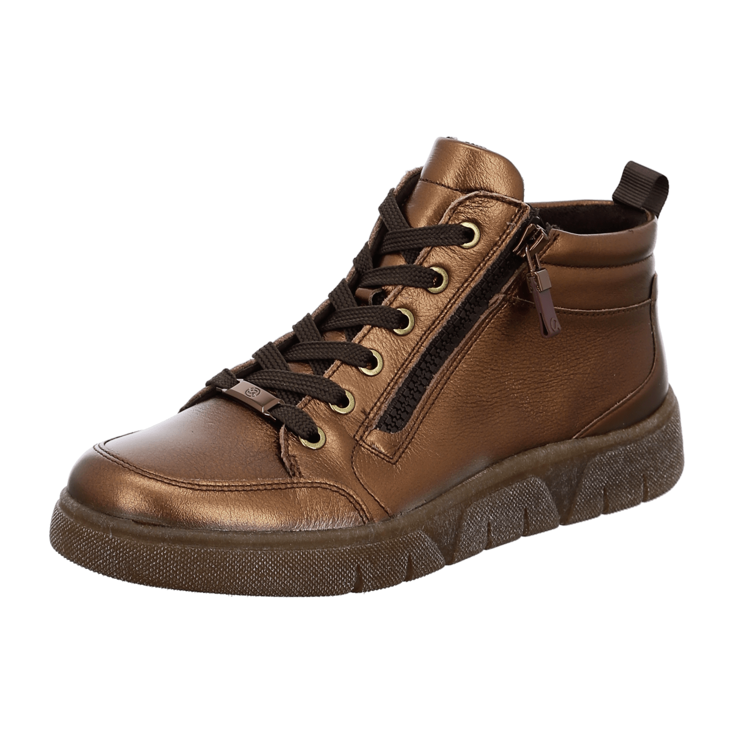 ARA Women's Rom-Sport Ankle Boot Sneaker with Zipper Brown - Bartel-Shop