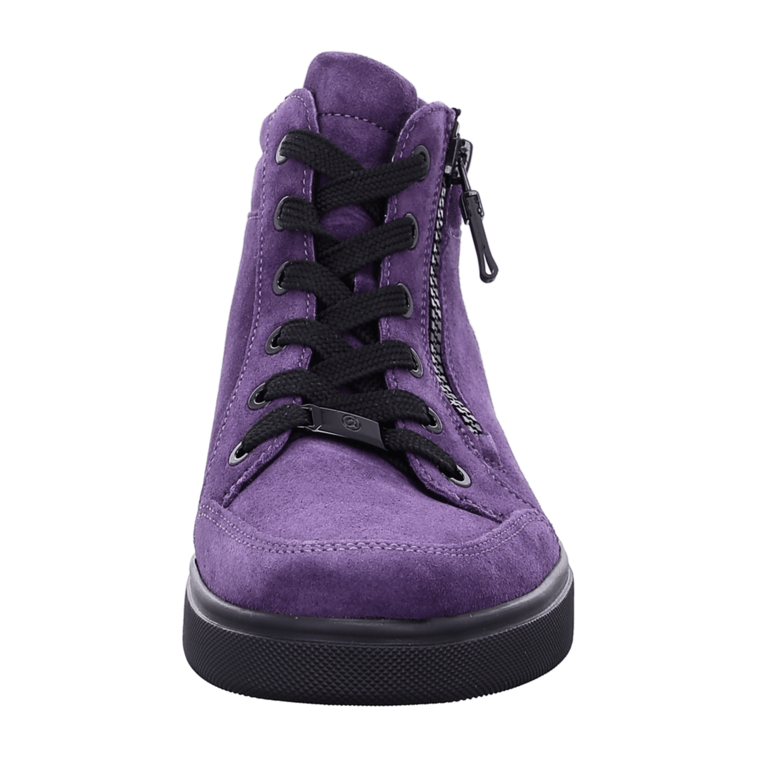 ARA Rom-Sport Women's Purple Suede Lace-Up Ankle Boots - Sneaker Style