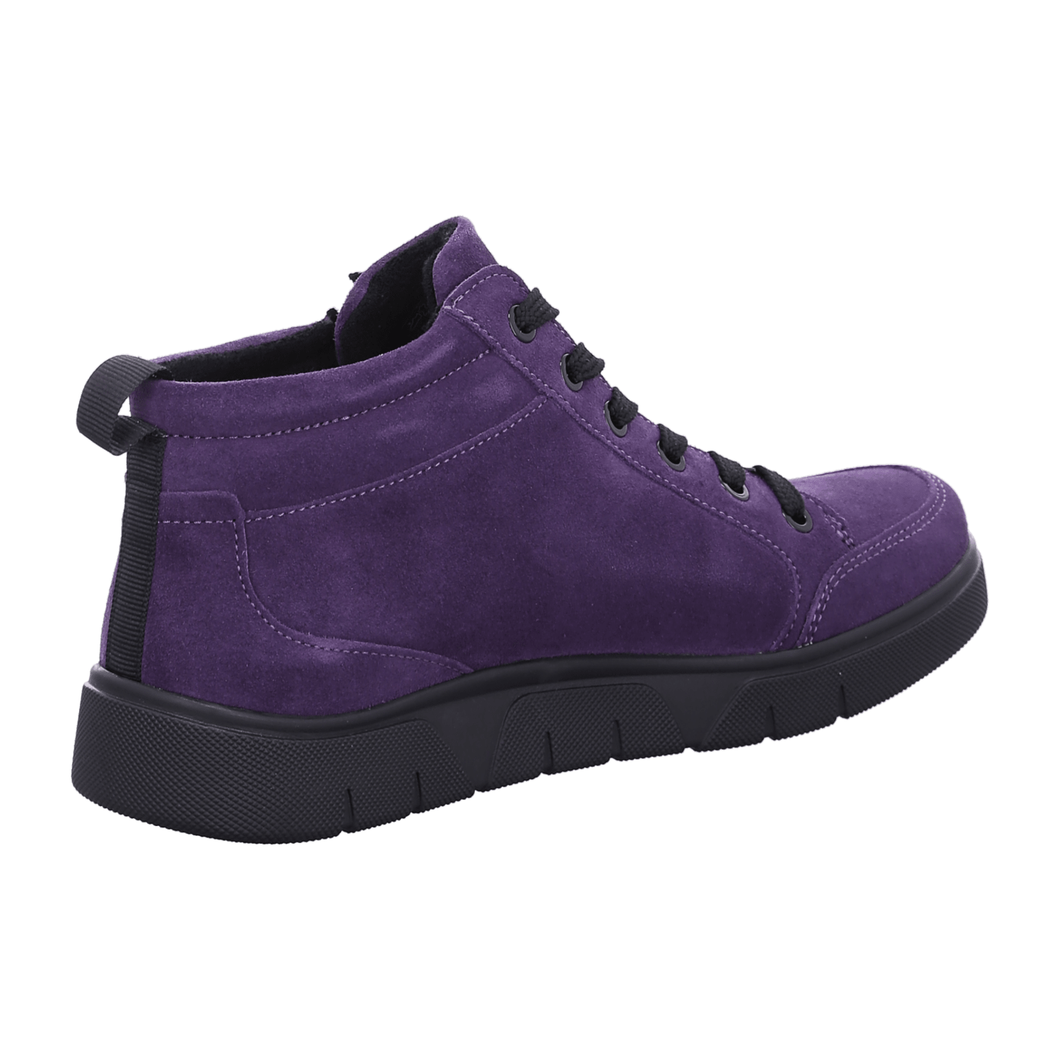 ARA Rom-Sport Women's Purple Suede Lace-Up Ankle Boots - Sneaker Style