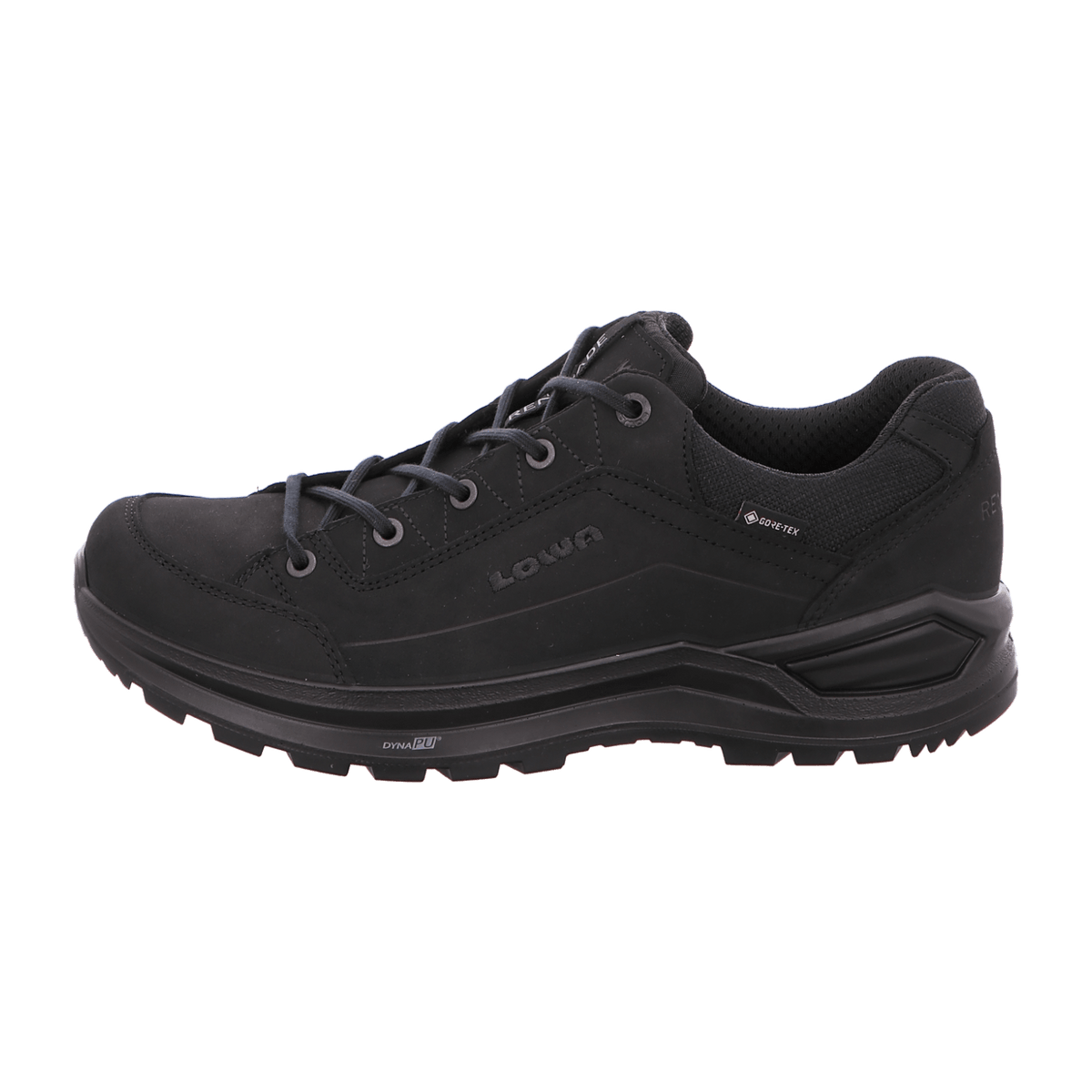 LOWA Renegade Evo GTX LO W Men's Low Hiking Shoes Black Nubuck Leather Waterproof